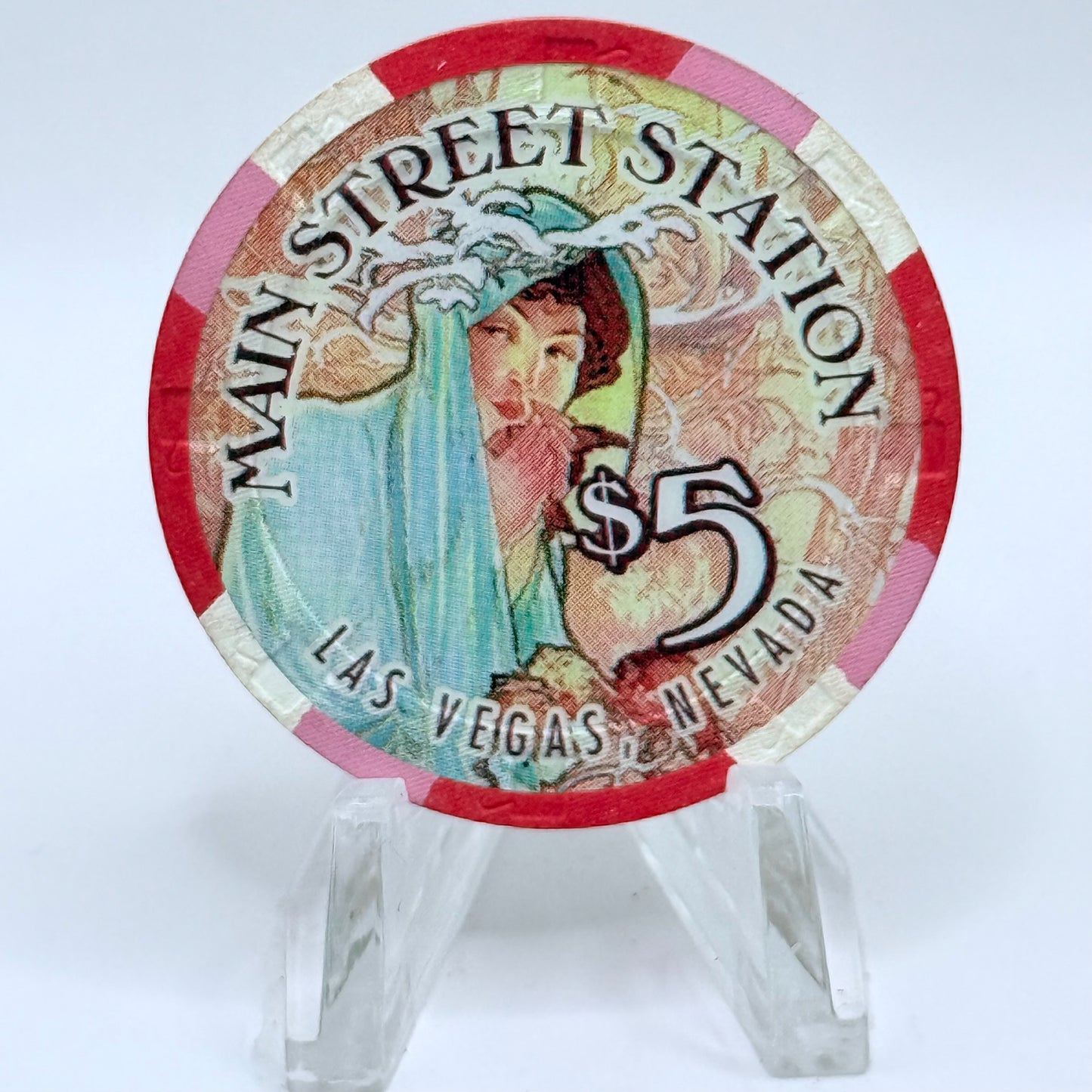 Main Street Station Las Vegas Nevada 1997 'Winter - Women For All Seasons' LE $5 Casino Chip N8727