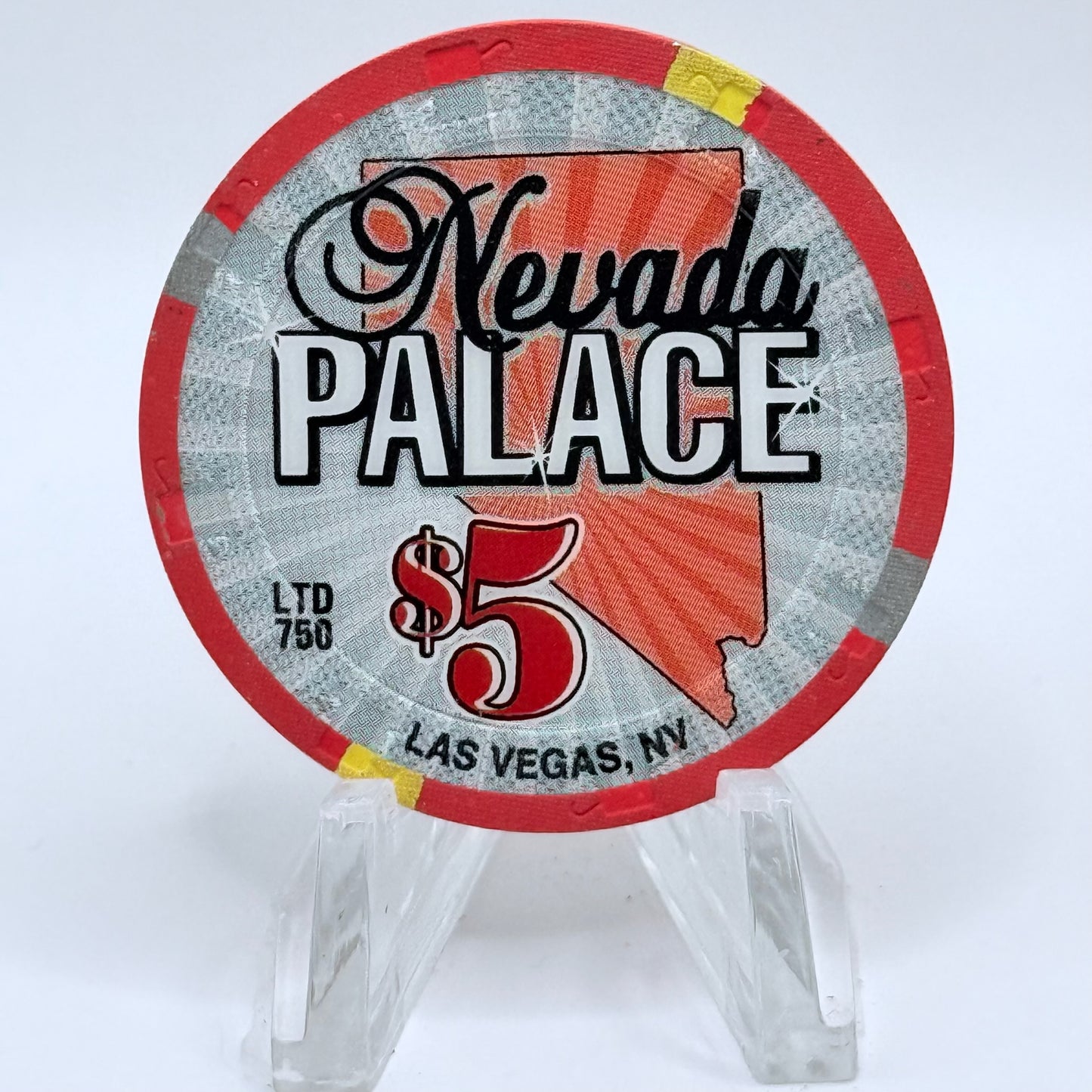 Nevada Palace Las Vegas Nevada 2004 'Twenty-fifth Anniversary' LE $5 Casino Chip E3519