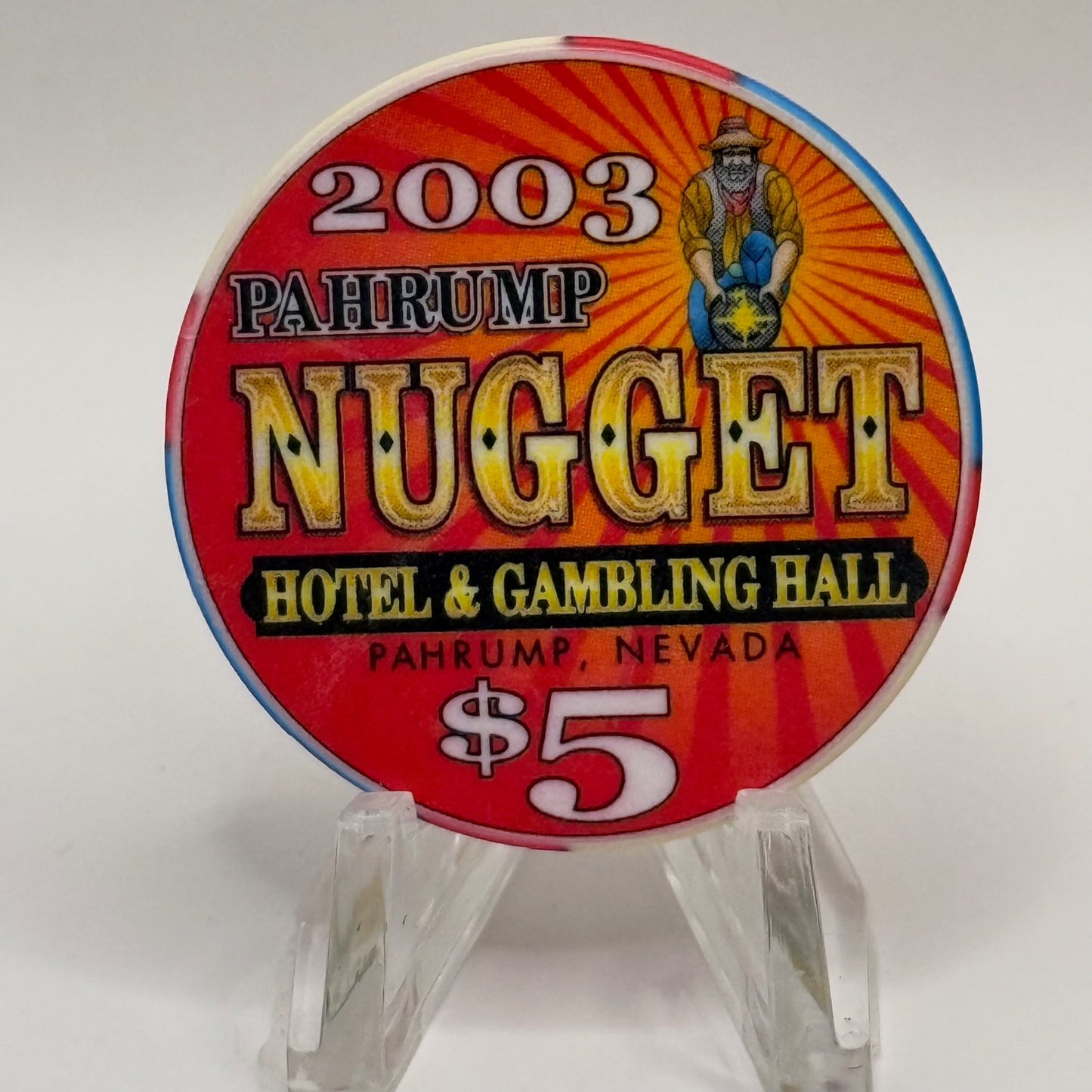 Pahrump Nugget Hotel & Gambling Hall Pahrump Nevada 2003 'The Wonder Of Winter' LE $5 Casino Chip E1688