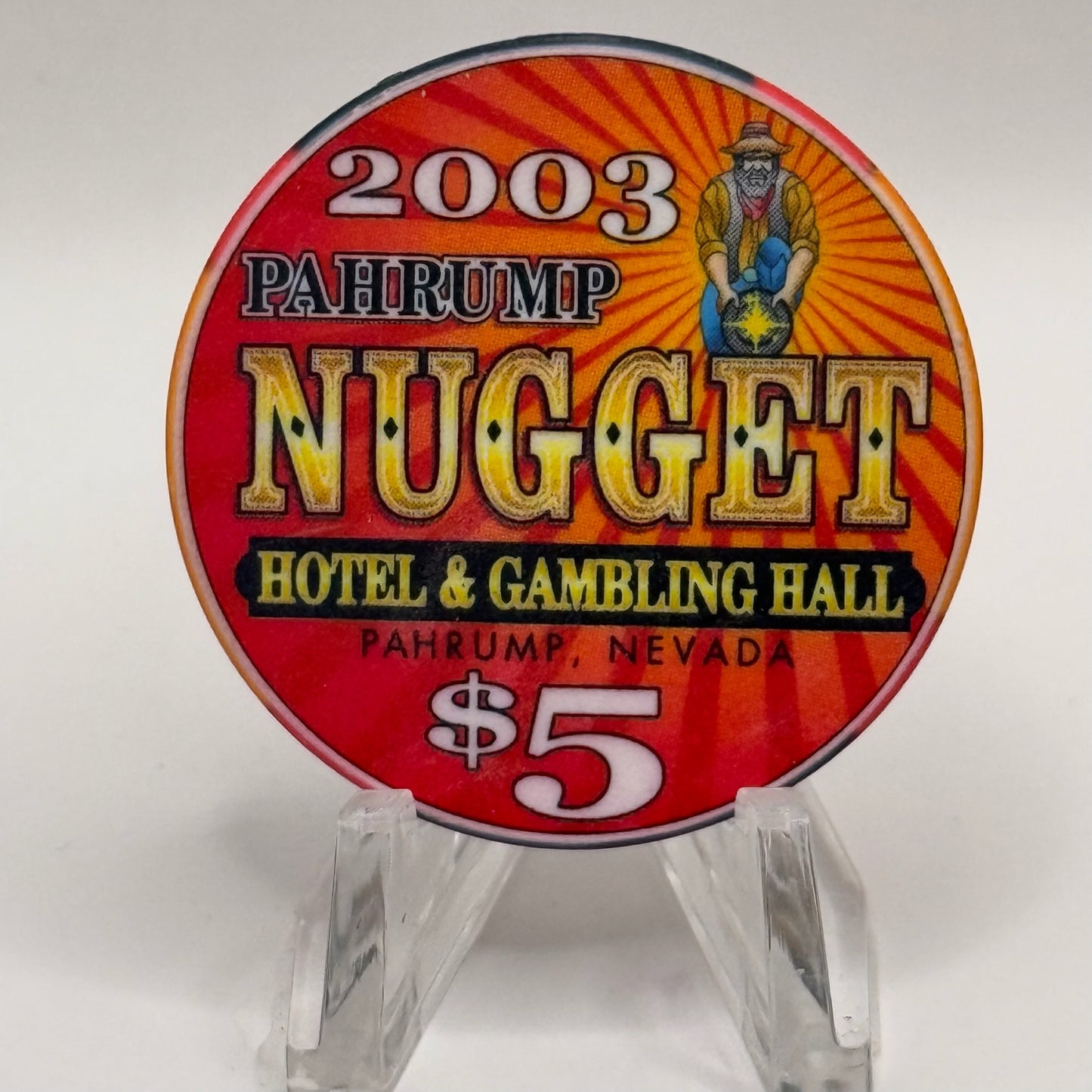 Pahrump Nugget Hotel & Gambling Hall Pahrump Nevada 2003 'Happy Halloween' LE $5 Casino Chip E1675