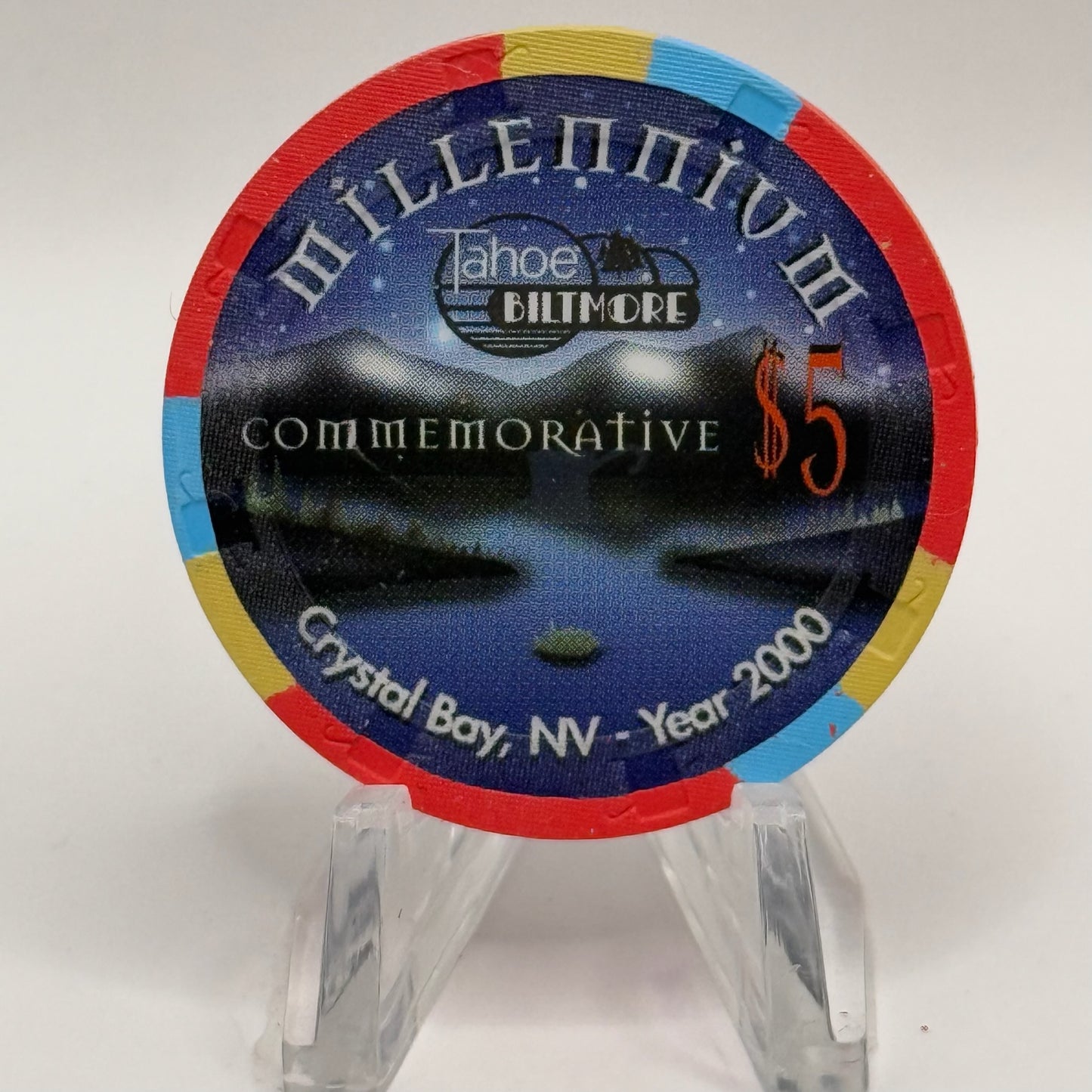 Tahoe Biltmore Crystal Bay Nevada 1999 'Millennium' LE $5 Casino Chip V5724