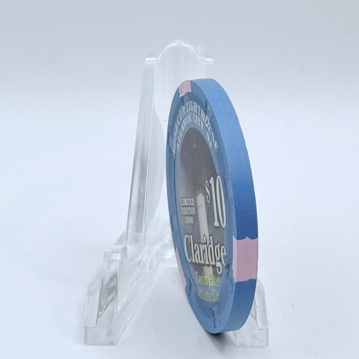 Claridge Atlantic City New Jersey 2000 'Absecon Lighthouse' LE $10 Casino Chip