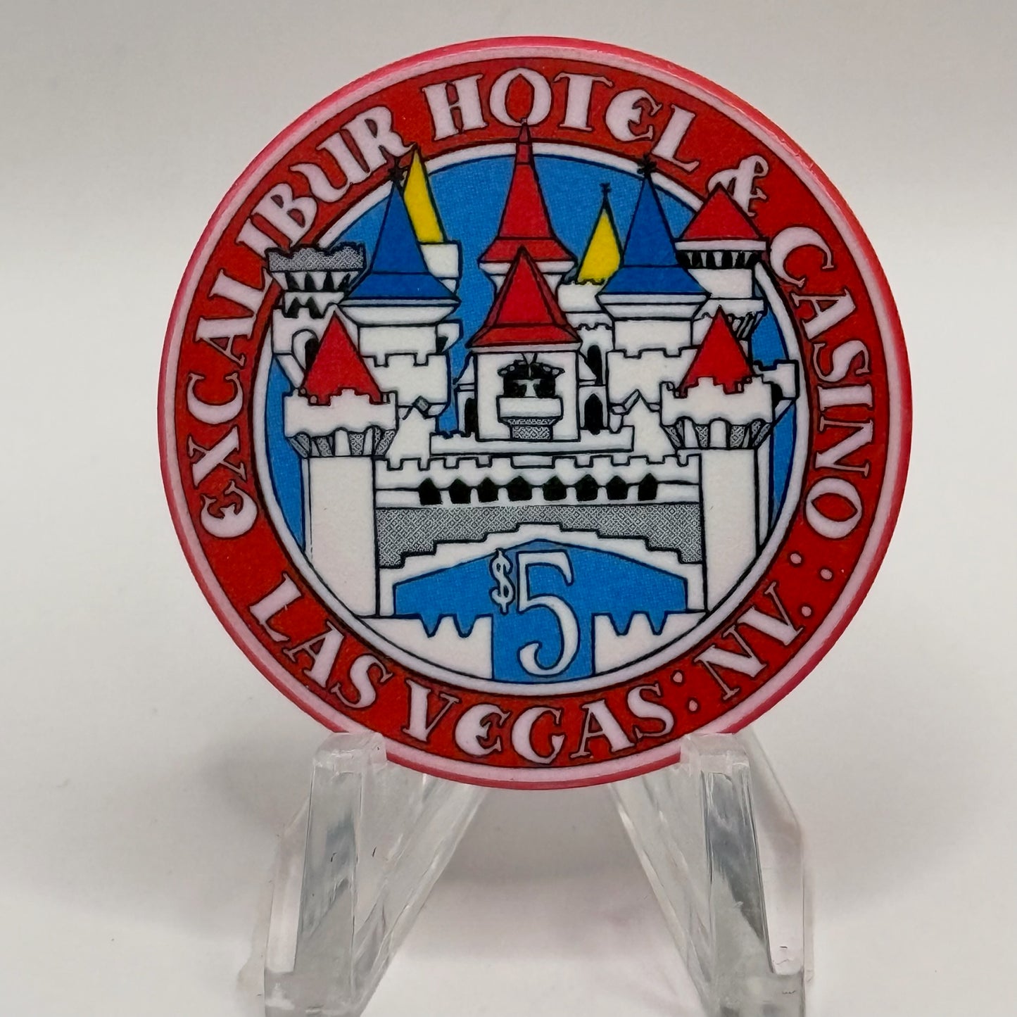 Excalibur Las Vegas Nevada 2003 'May' LE $5 Casino Chip E0415