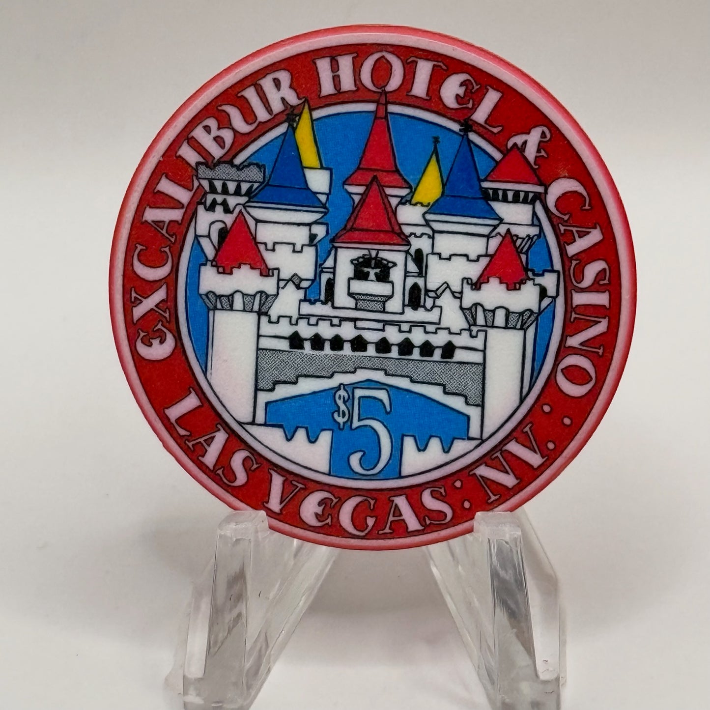 Excalibur Las Vegas Nevada 2003 'March' LE $5 Casino Chip E0413