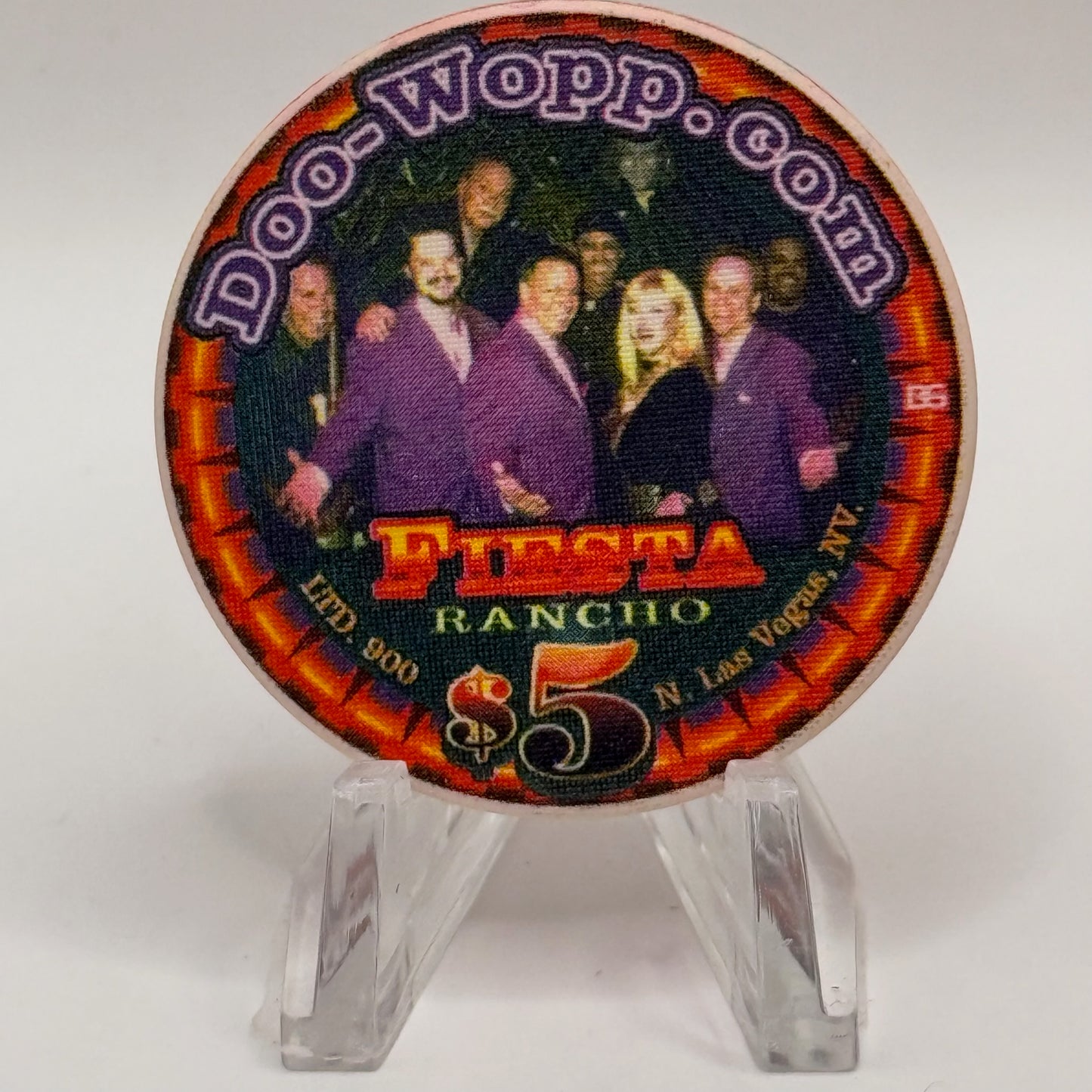 Fiesta Rancho N. Las Vegas Nevada 2003 'Doo-Wopp' LE $5 Casino Chip E0450