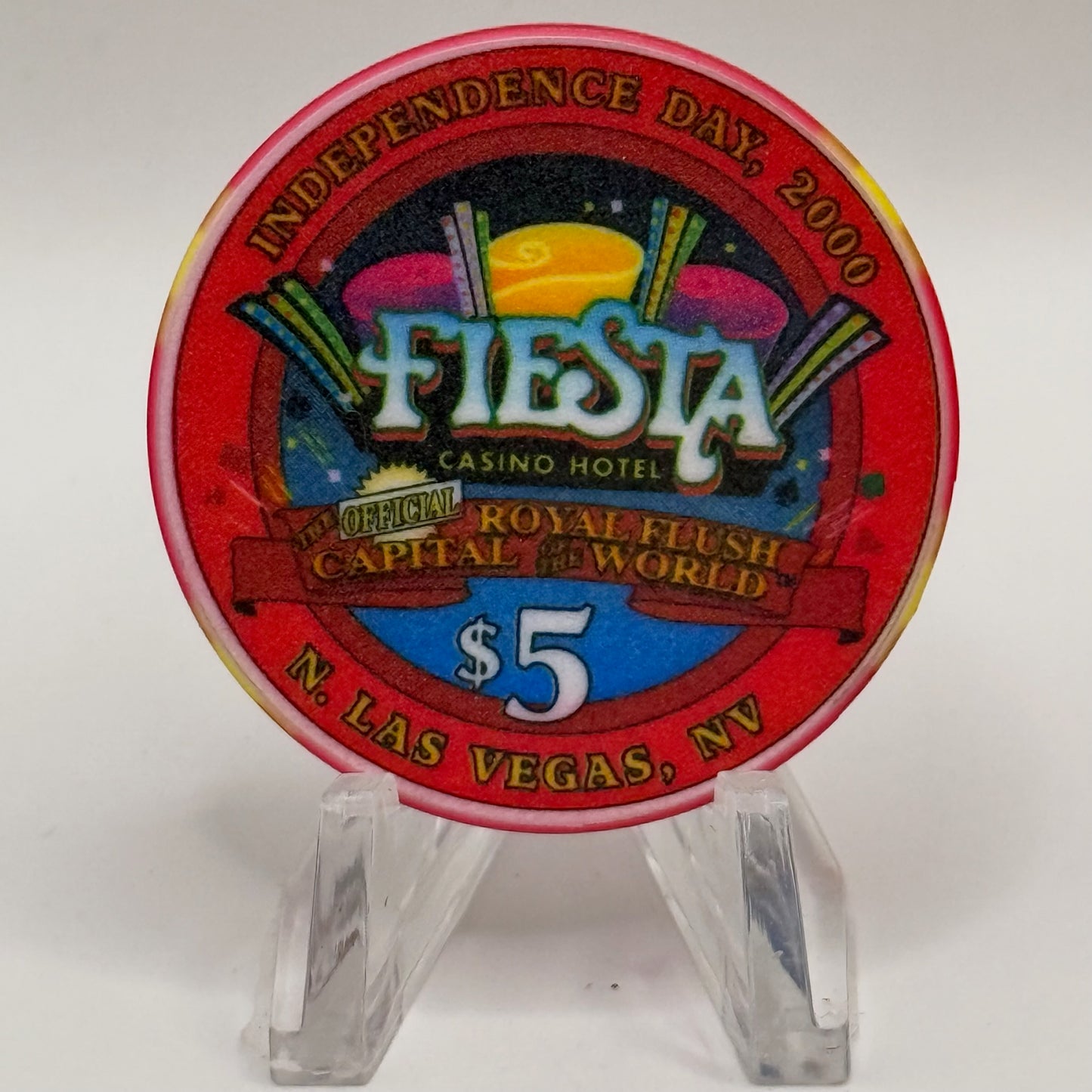Fiesta Rancho N. Las Vegas Nevada 2000 'Independence Day' LE $5 Casino Chip V4108