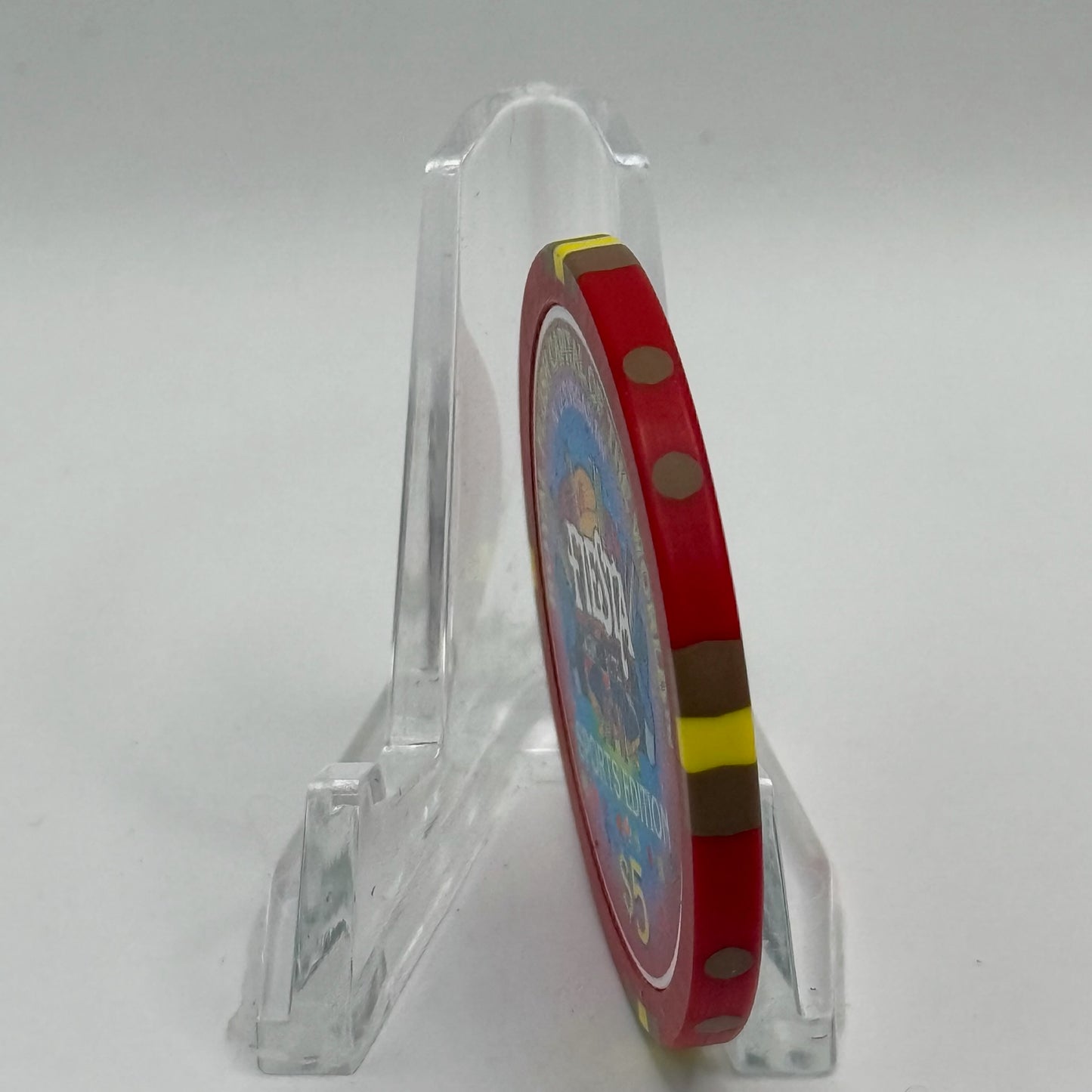 Fiesta Rancho N. Las Vegas Nevada 1997 'Verdel 'Lefty' Mathis' Series 4 LE $5 Casino Chip N9646