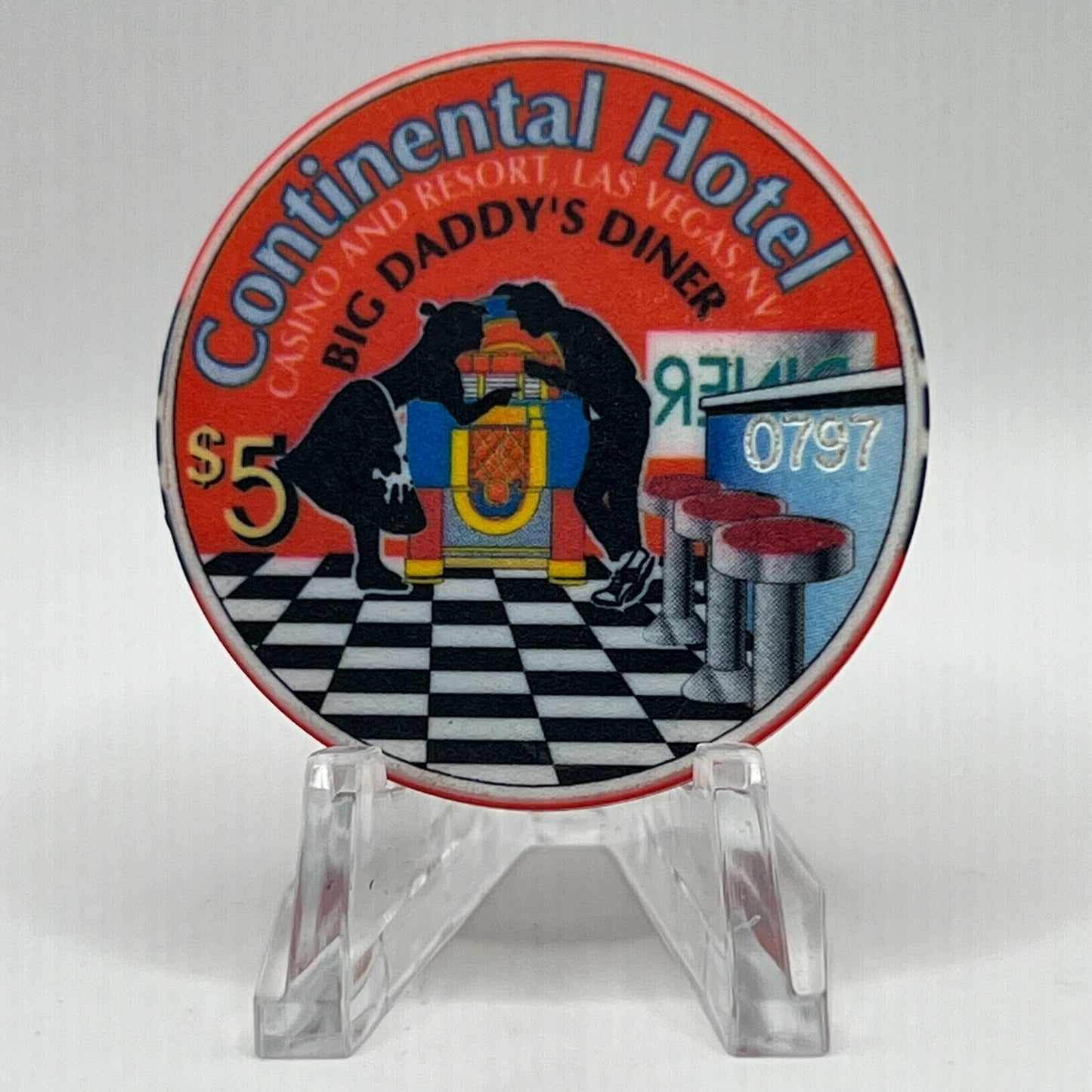 Continental Hotel Las Vegas NV 1997 LE $5 Chip N8117