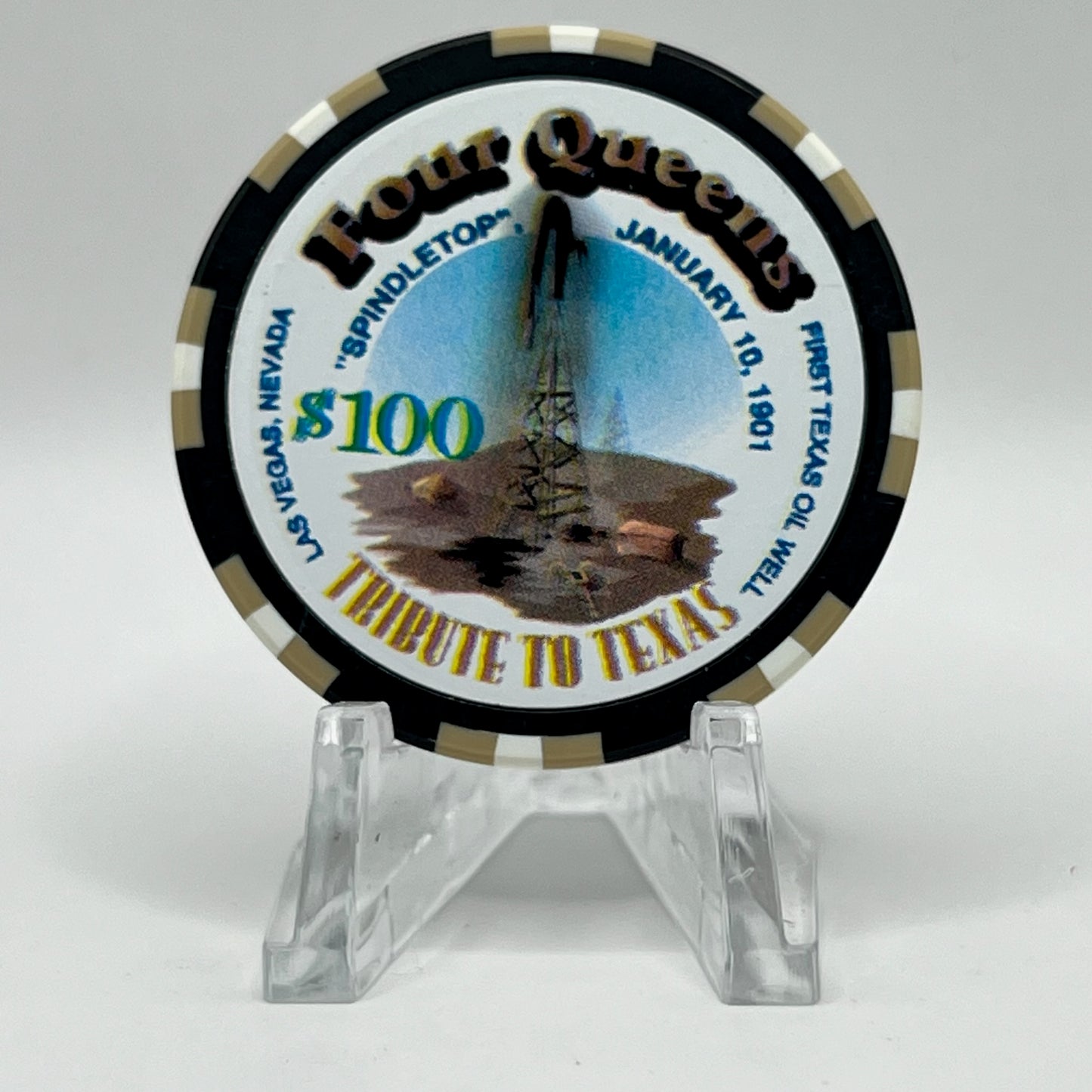 Four Queens Las Vegas NV 'Tribute to Texas' $100 Chip