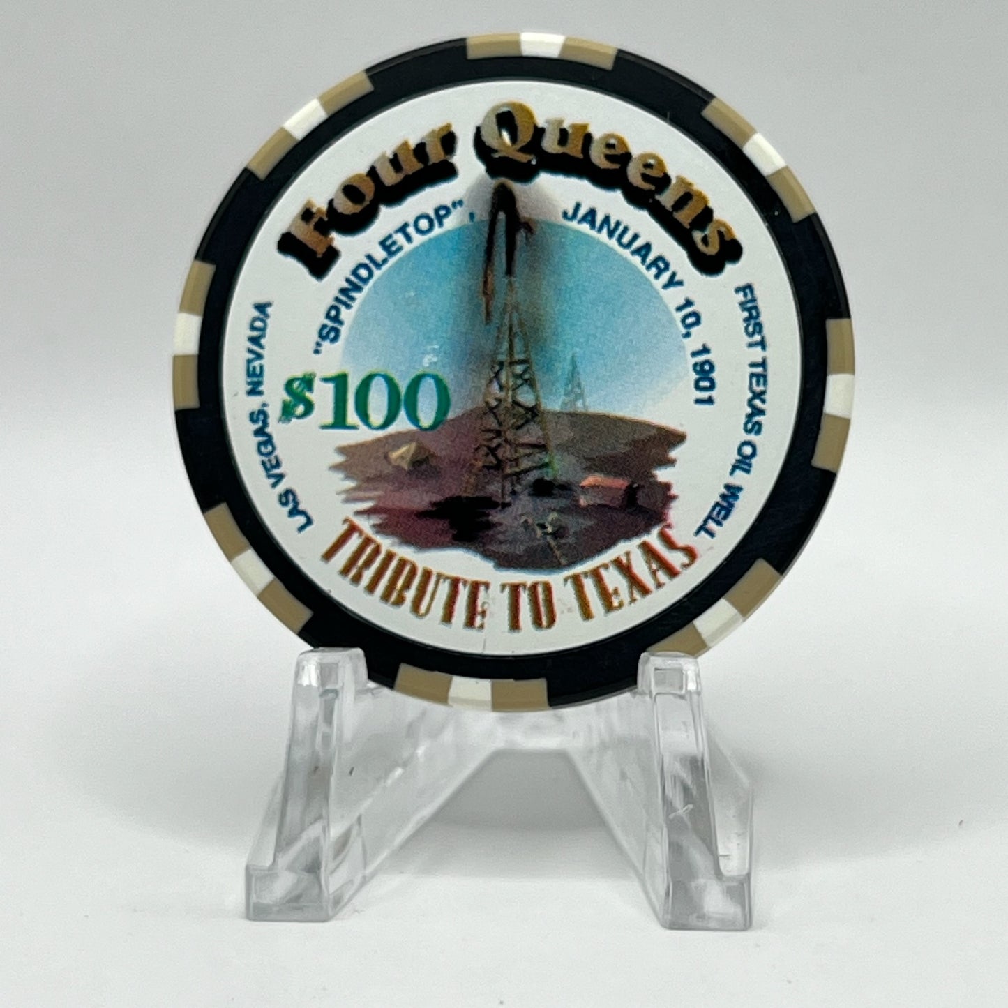 Four Queens Las Vegas NV 'Tribute to Texas' $100 Chip