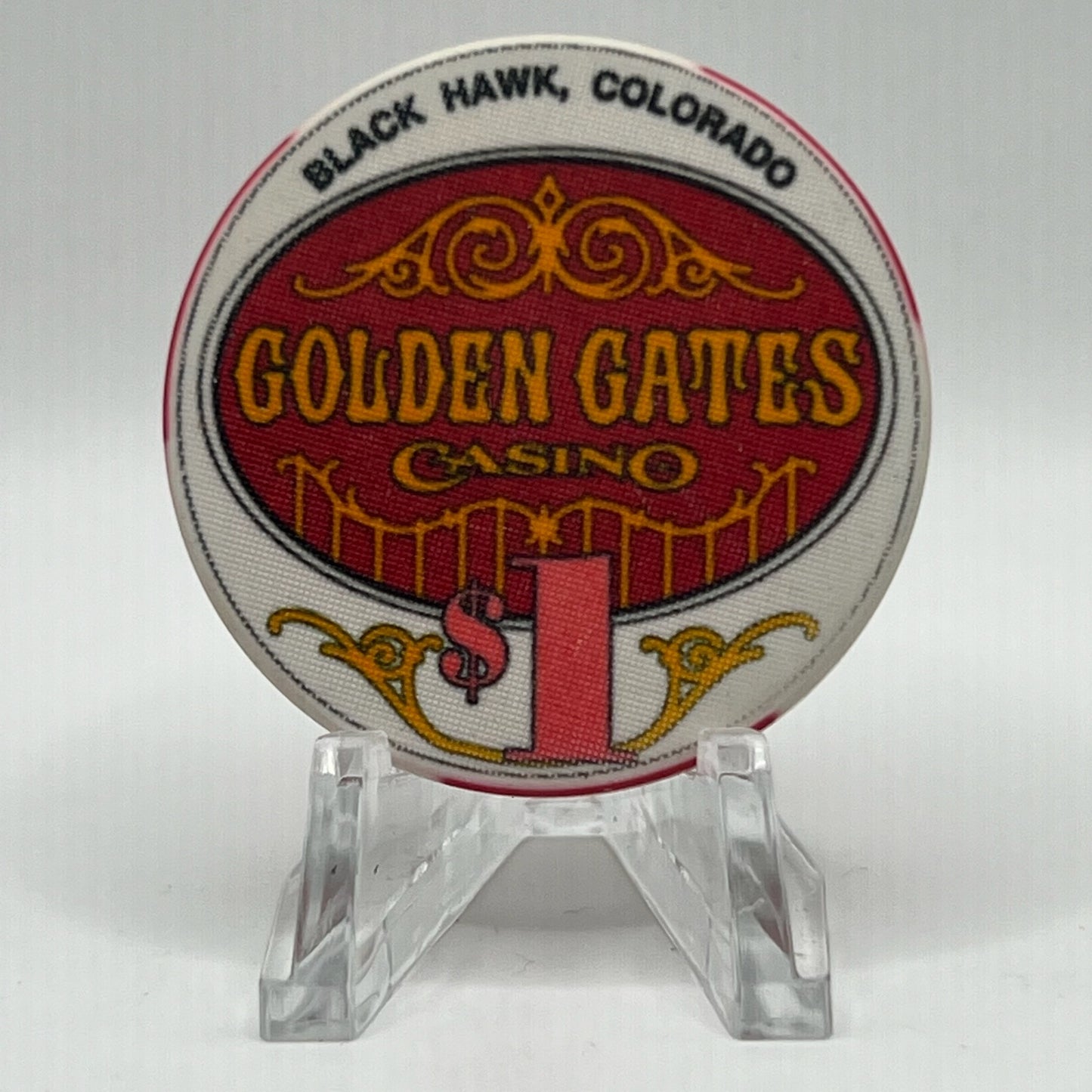 Golden Gates Casino Black Hawk CO 1992 Series 1 $1 Chip