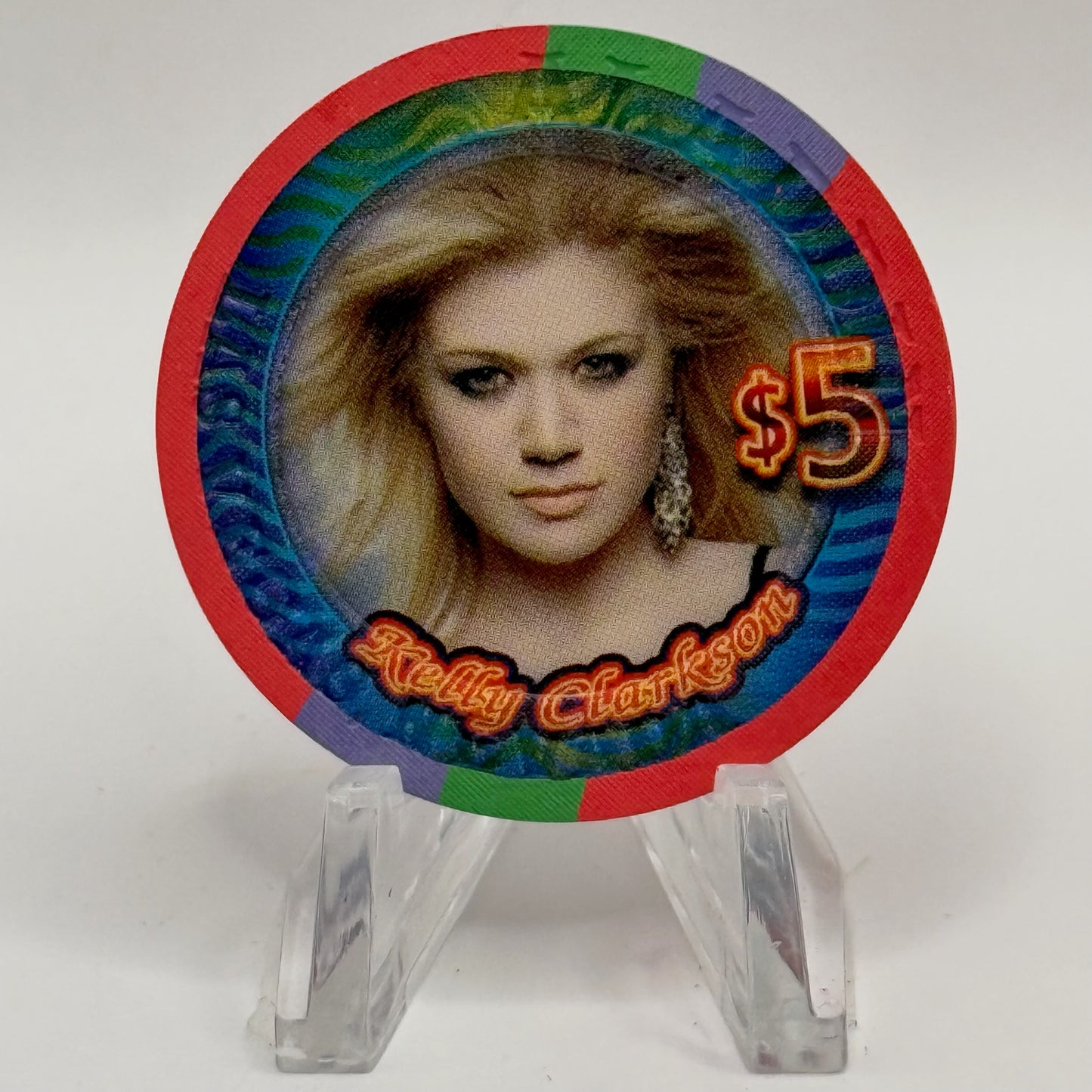 Aladdin Resort & Casino Las Vegas Nevada 2005 'Kelly Clarkson' LE $5 Casino Chip E4863