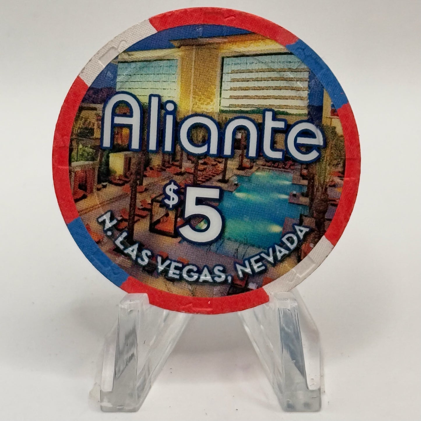Aliante Casino + Hotel N. Las Vegas Nevada 2014 'Two Years Of Independence' LE $5 Casino Chip D1801