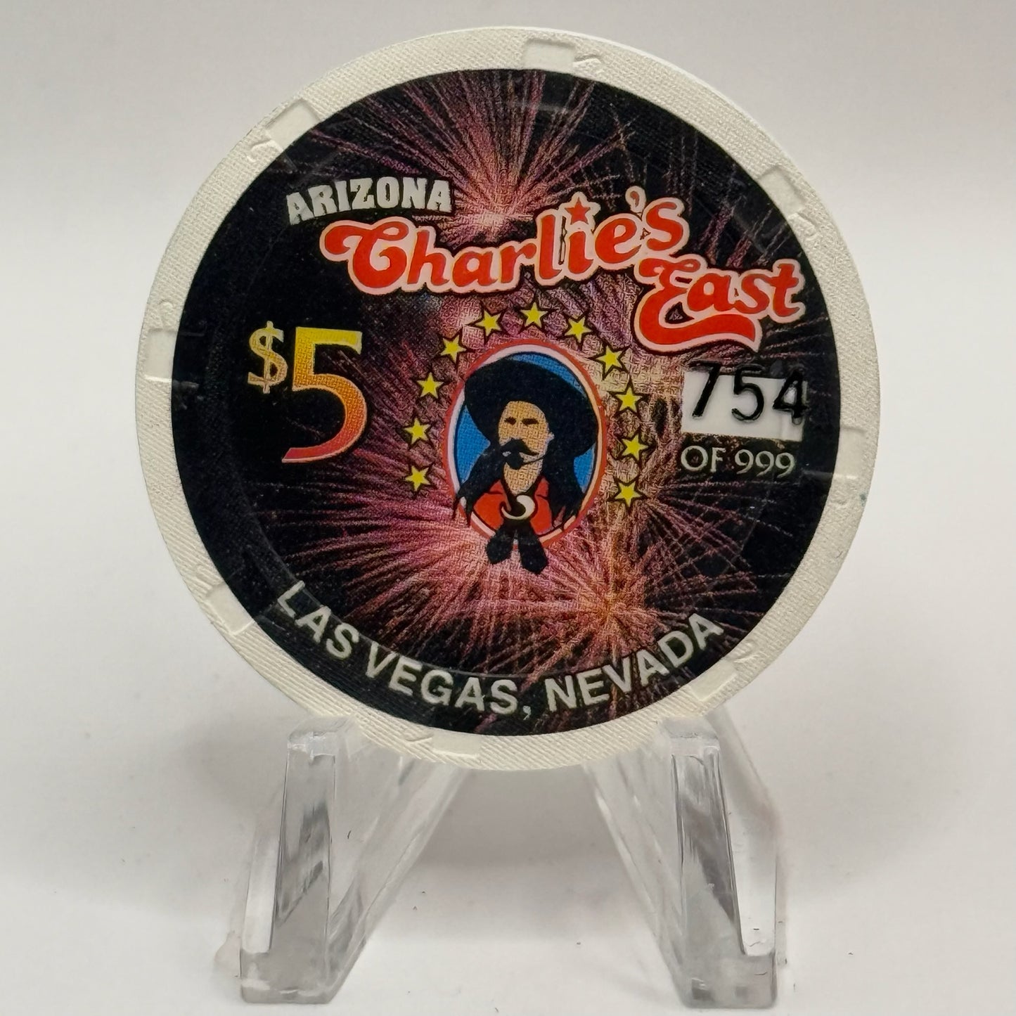 Arizona Charlie's Boulder (East) Las Vegas Nevada 2000 'Happy New Year' LE $5 Casino Chip V6714
