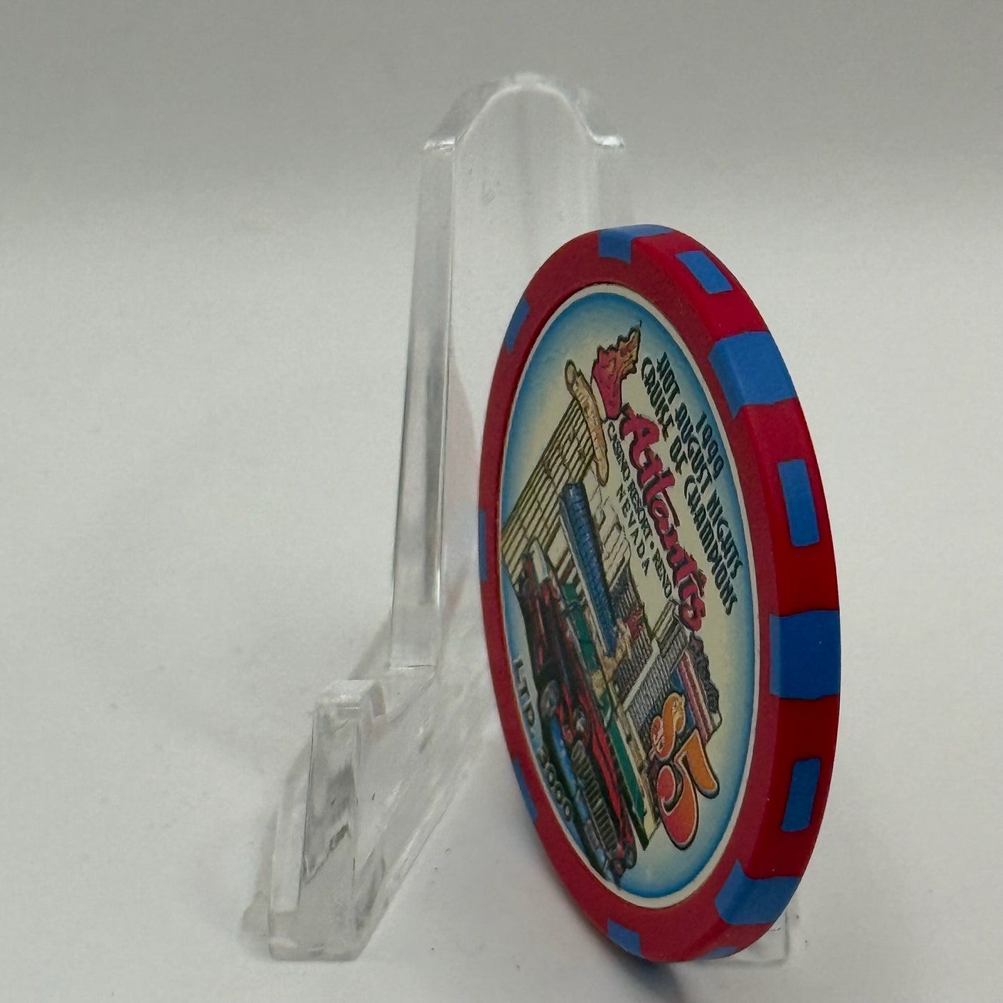 Atlantis Reno Nevada 1999 'Hot August Nights - Cruise of Champions' LE $5 Casino Chip V3678