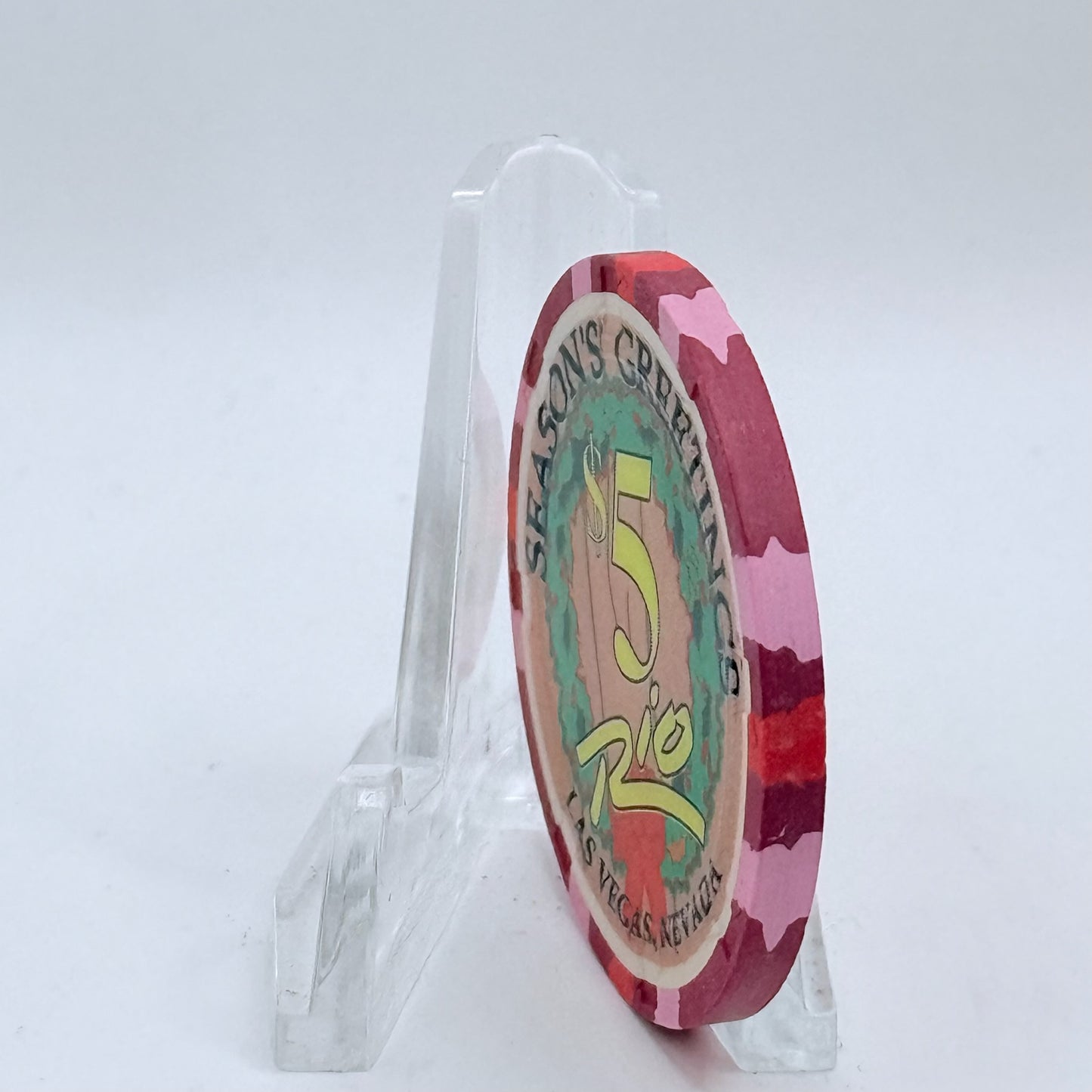 Rio Las Vegas Nevada 2003 'Partridge In A Pear Tree' Series 4 LE $5 Casino Chip E2308