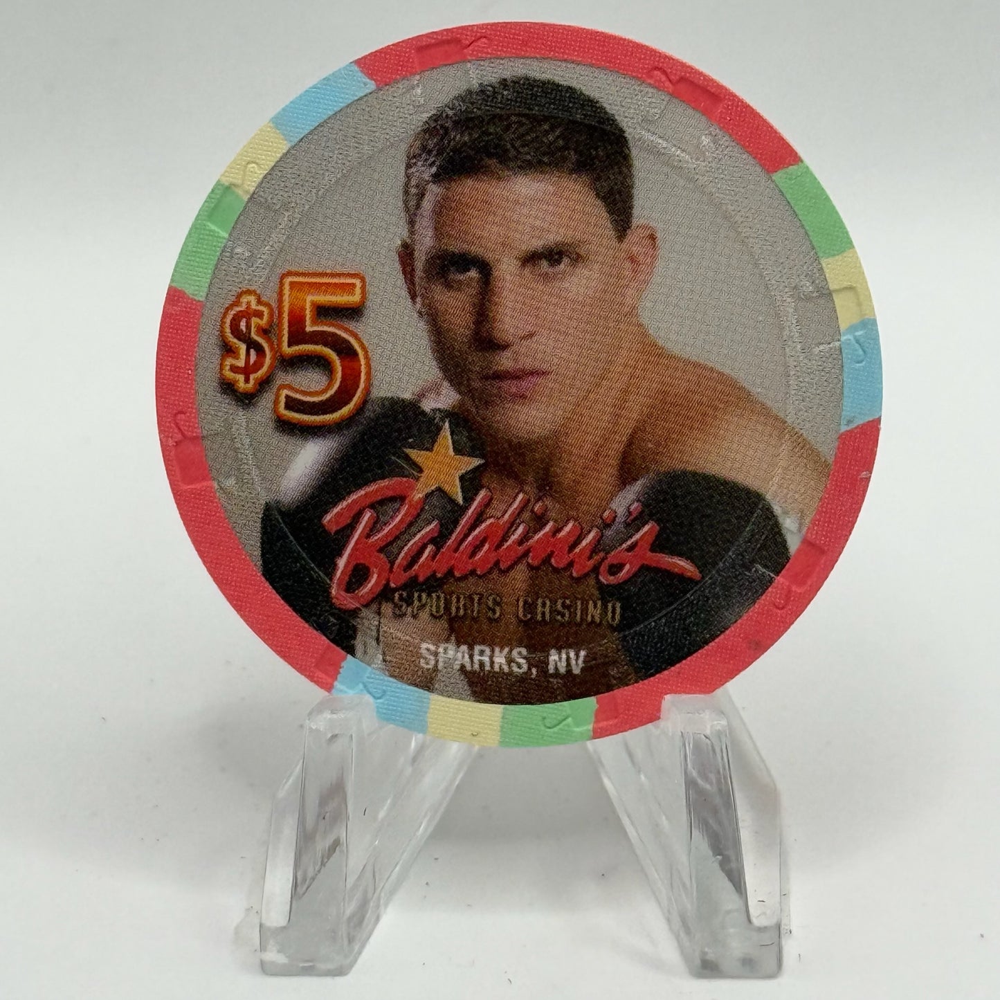 Baldini's Sparks Nevada 2005 'Taps' LE $5 Casino Chip E4970