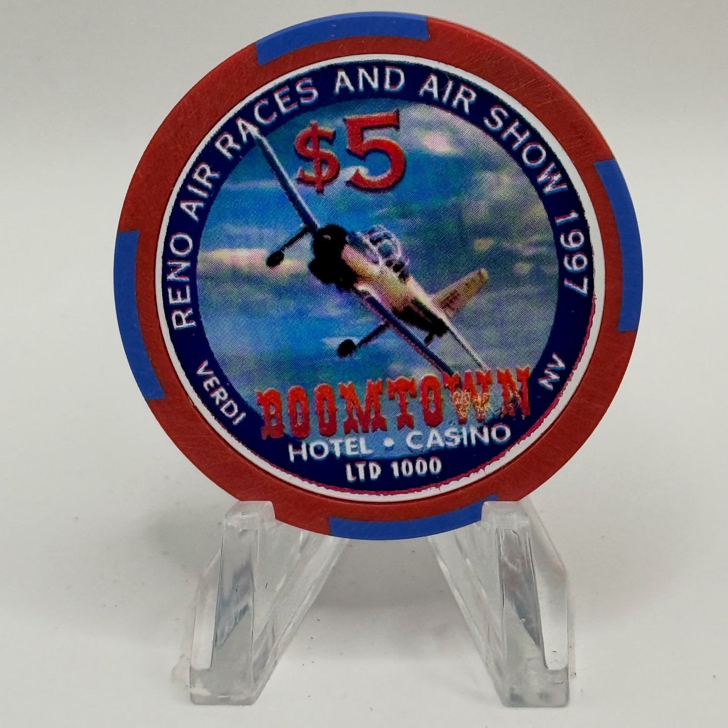 Boomtown 1997 'Reno Air Races And Air Show' LE $5 Casino Chip N9373