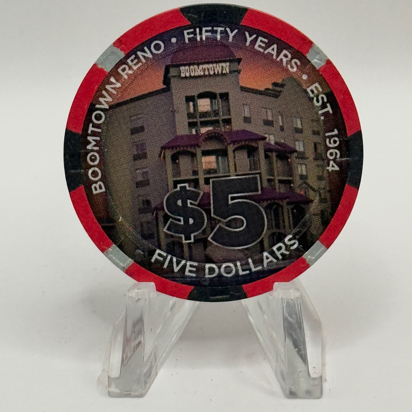 Boomtown 2014 '50th Anniversary' LE $5 Casino Chip D1816