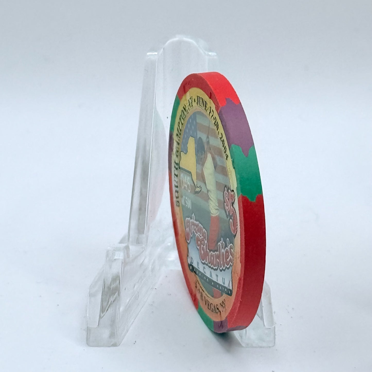 Arizona Charlie's Decatur (West) Las Vegas Nevada 2004 'US Open, South Hampton' LE $5 Casino Chip E3894