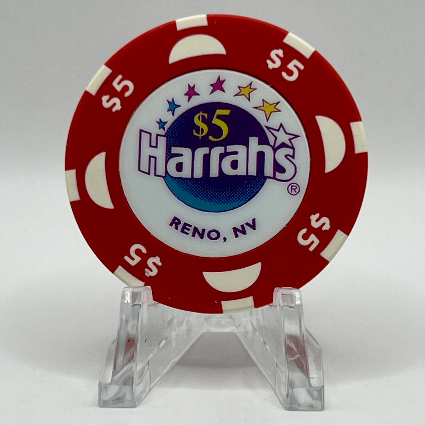 Harrah's Hotel Casino Reno Nevada 2004 $5 Casino Chip E4553