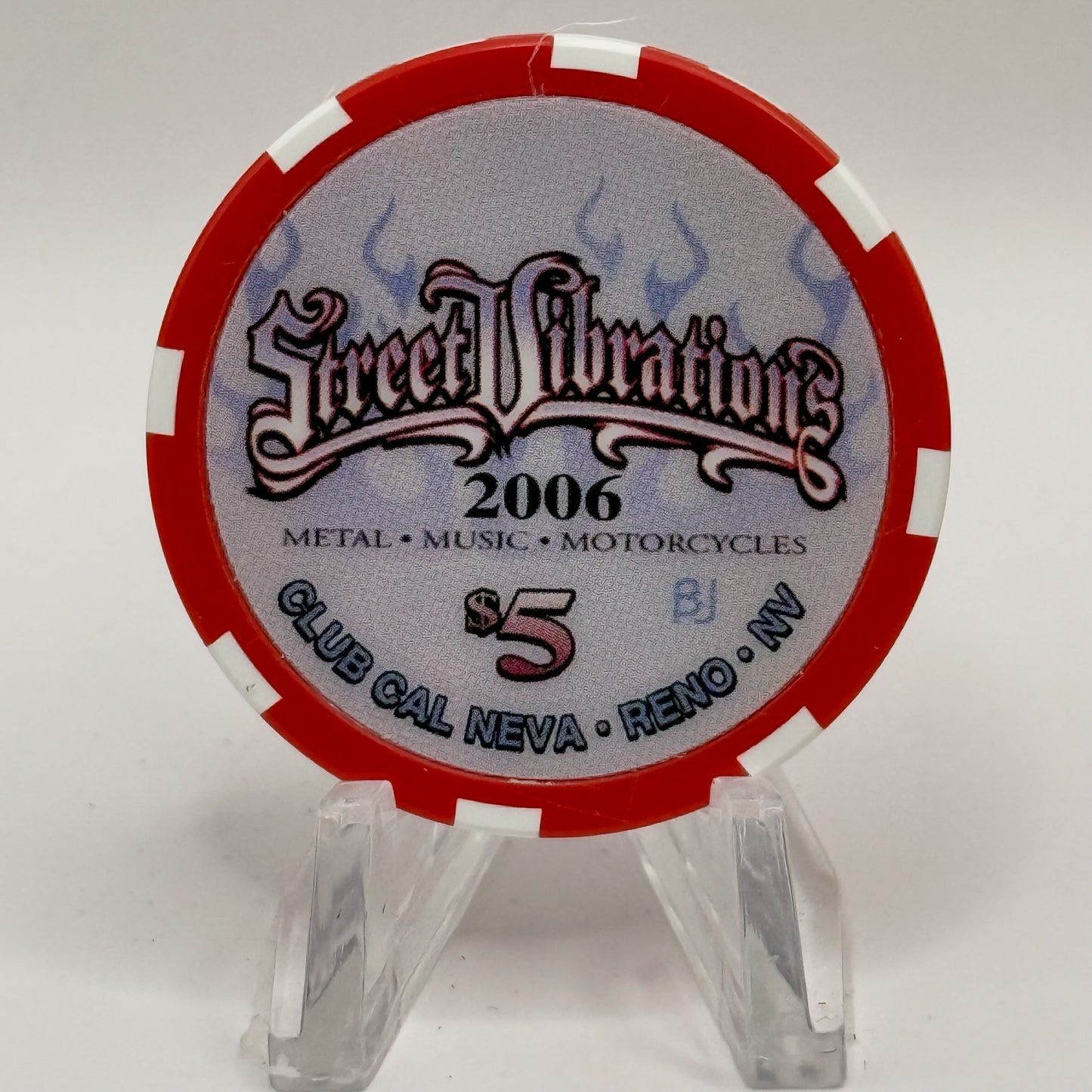 Club Cal-Neva Reno Nevada 2006 'Street Vibrations' LE $5 Casino Chip E5740
