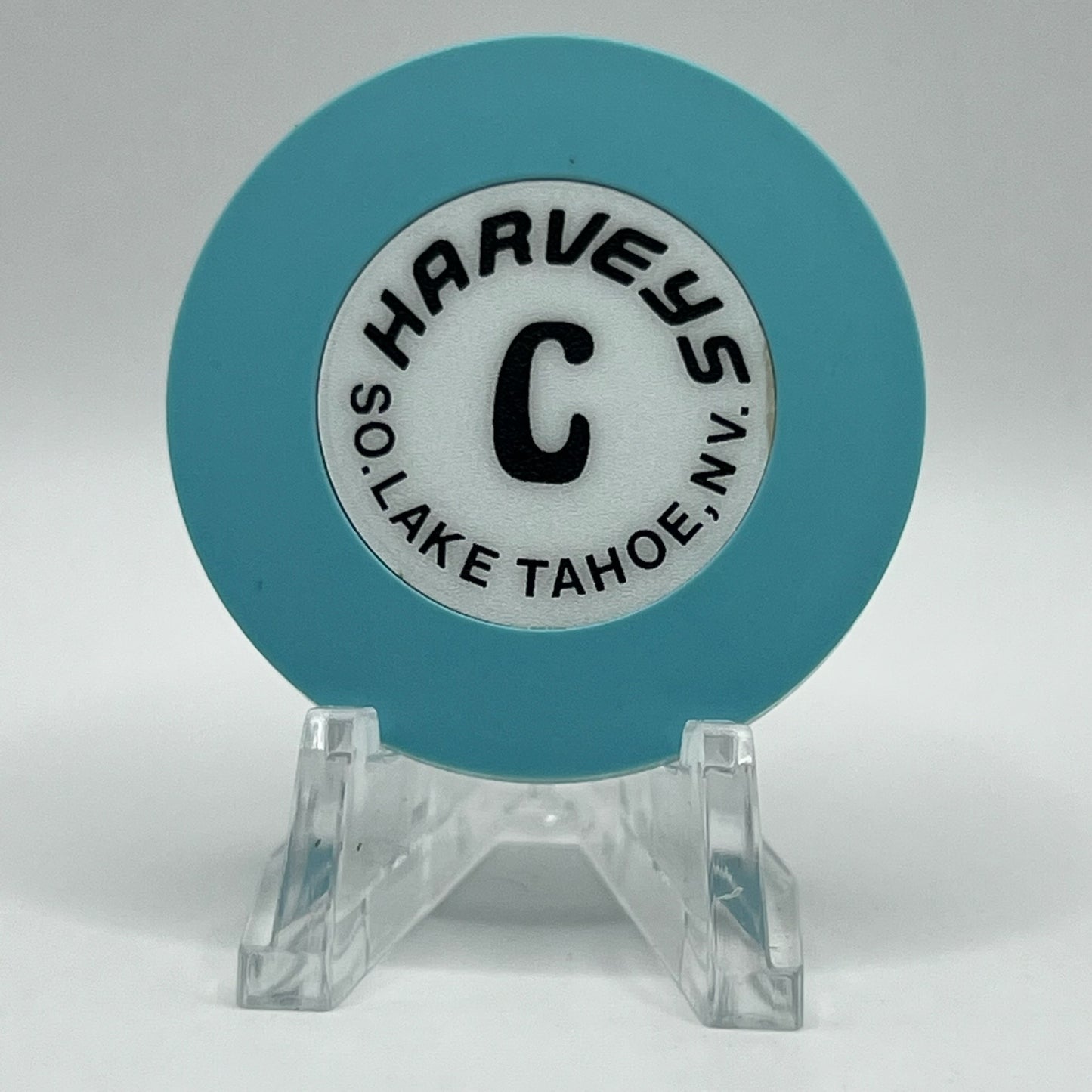 Harvey's (Wagon Wheel) Lake Tahoe Nevada 1990s Series 1003 Roulette Casino Chip V2746.lbl