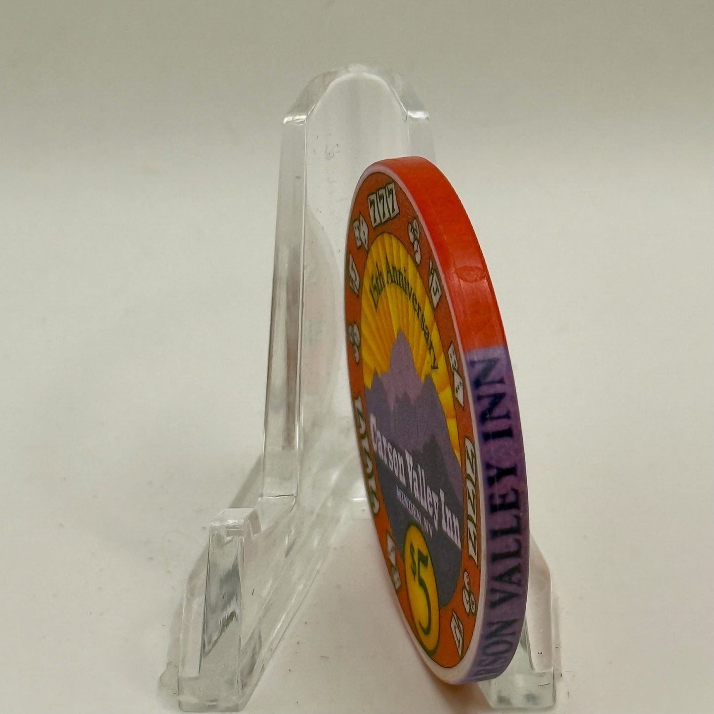 Carson Valley Inn Minden Nevada 1998 '15th Anniversary' LE $5 Casino Chip V2244