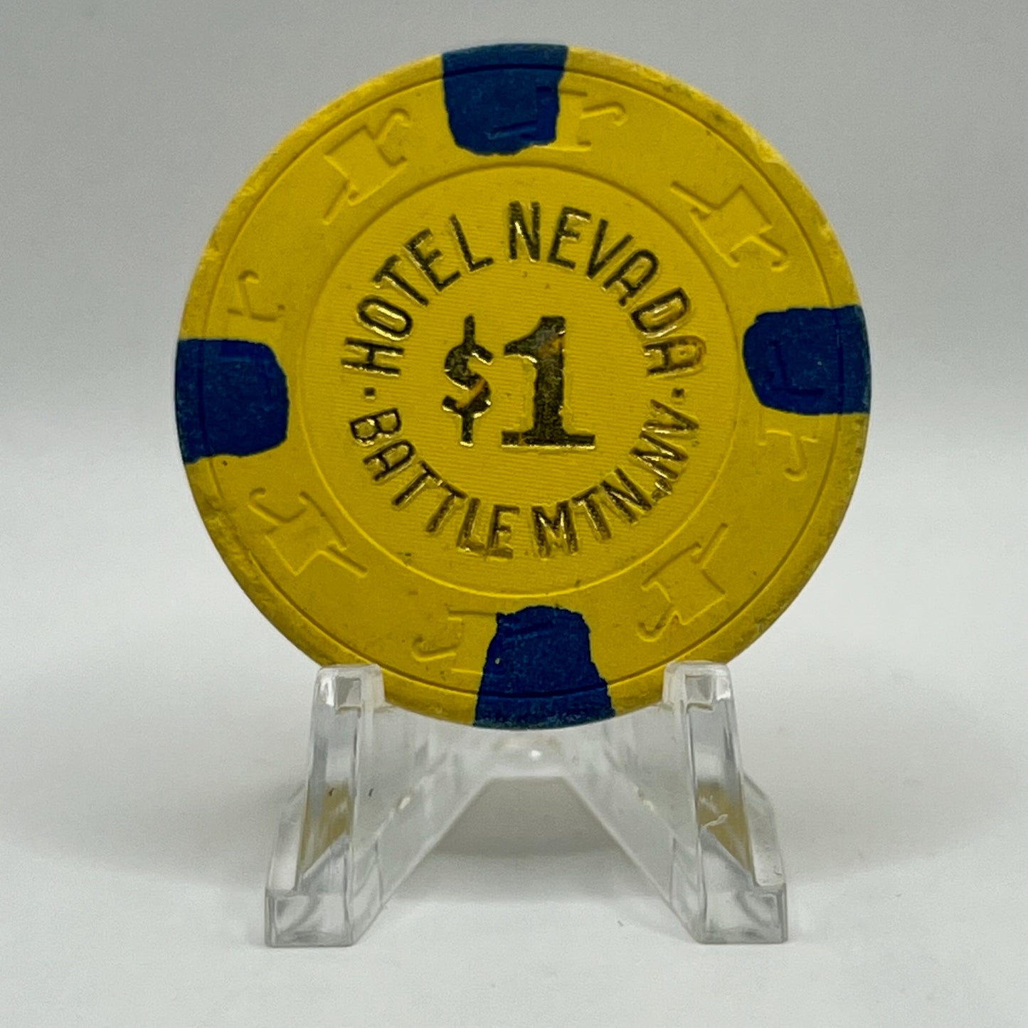 Hotel Nevada Battle Mountain Nevada 1982 $1 Casino Chip N3229