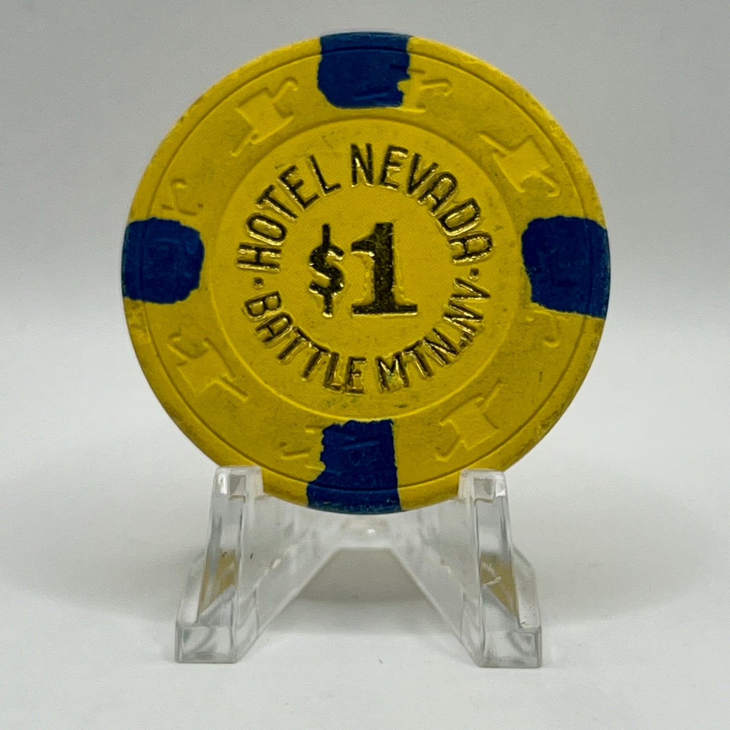 Hotel Nevada Battle Mountain Nevada 1982 $1 Casino Chip N3229