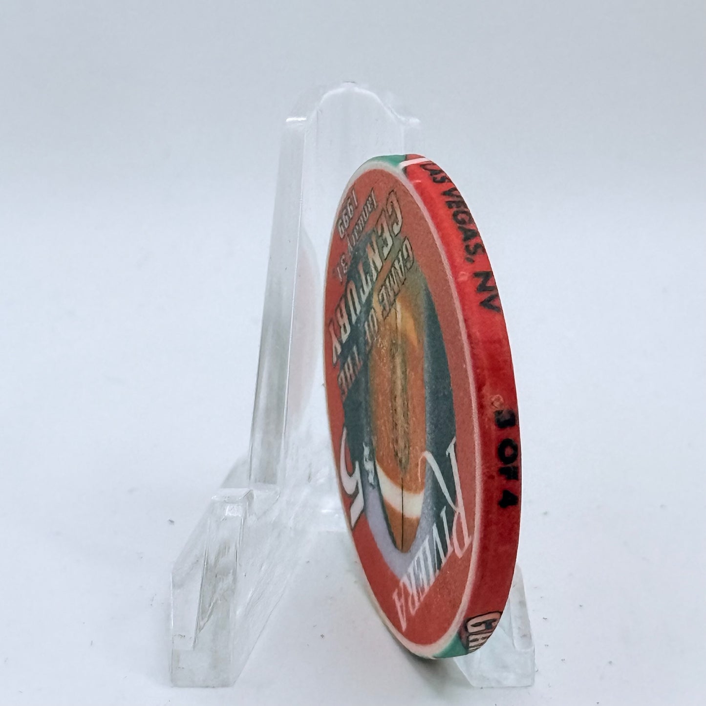 Riviera Las Vegas Nevada 1999 'Game Of The Century Superbowl' LE $5 Casino Chip V3327