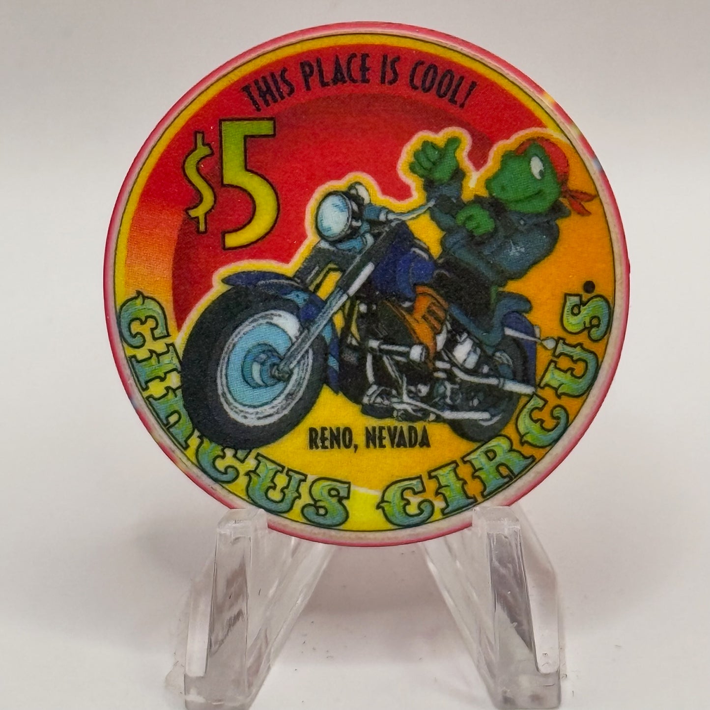 Circus Circus Reno Nevada 1999 'Street Vibrations' LE $5 Casino Chip V3883