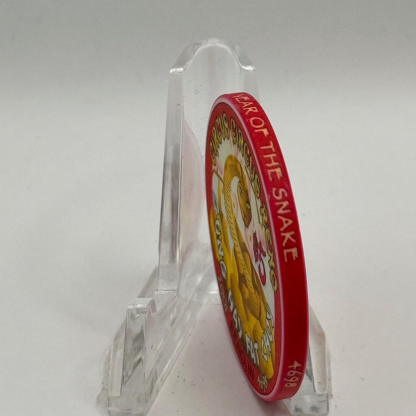 Circus Circus Reno Nevada 2001 'Year Of The Golden Snake' LE $5 Casino Chip V6280