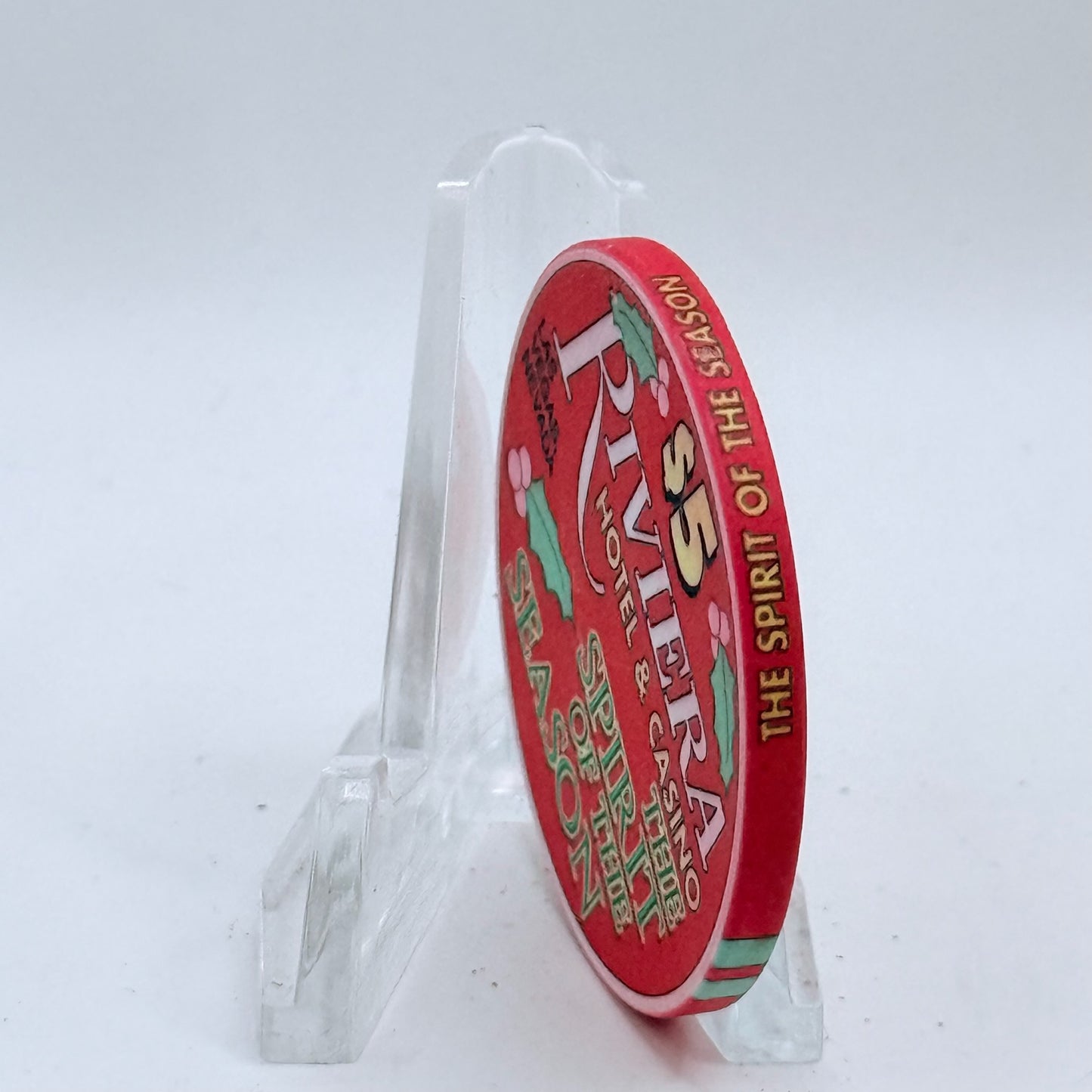 Riviera Las Vegas Nevada 1999 'Spirit Of The Season' LE $5 Casino Chip V5412