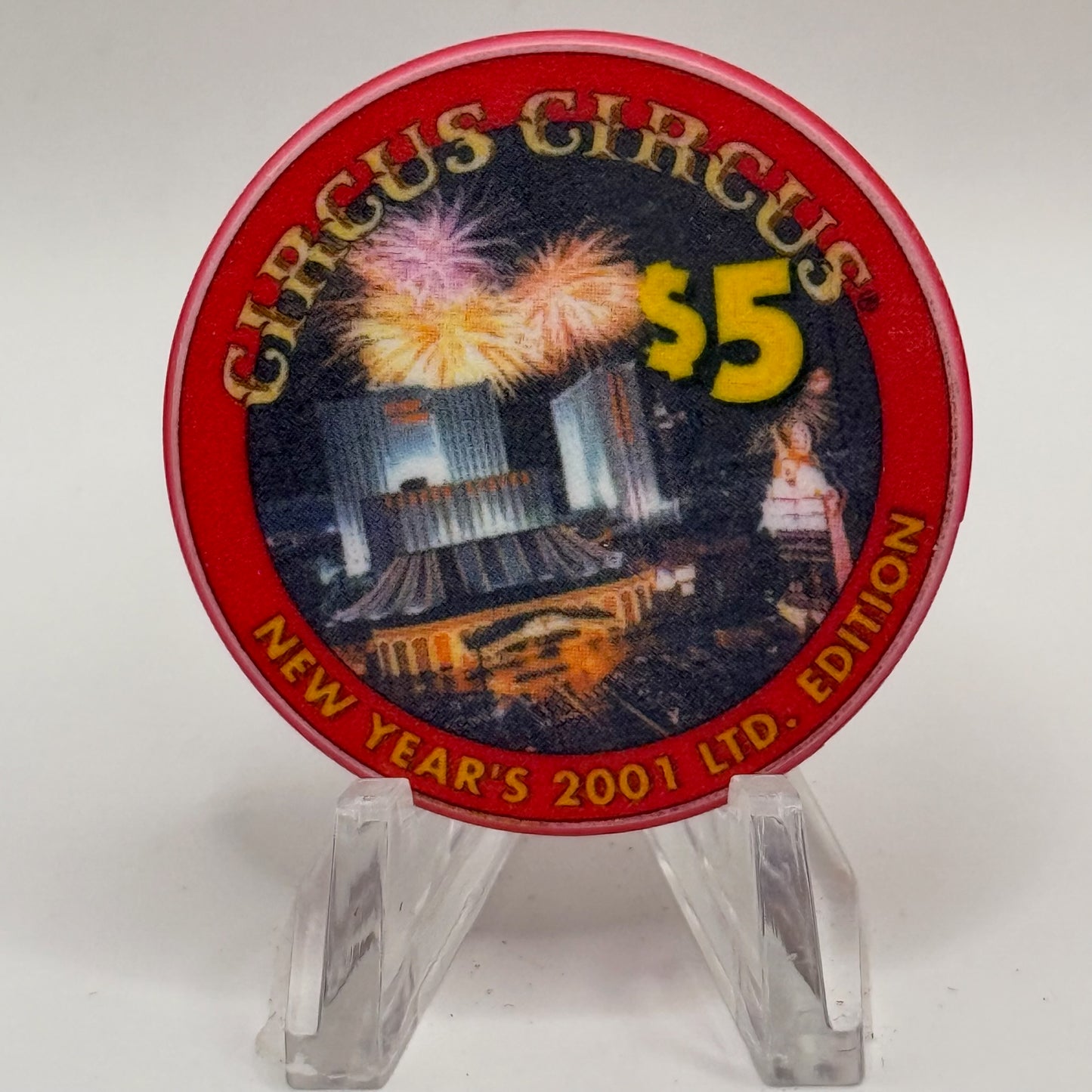 Circus Circus Las Vegas Nevada 2000 'New Year' LE $5 Casino Chip V7296