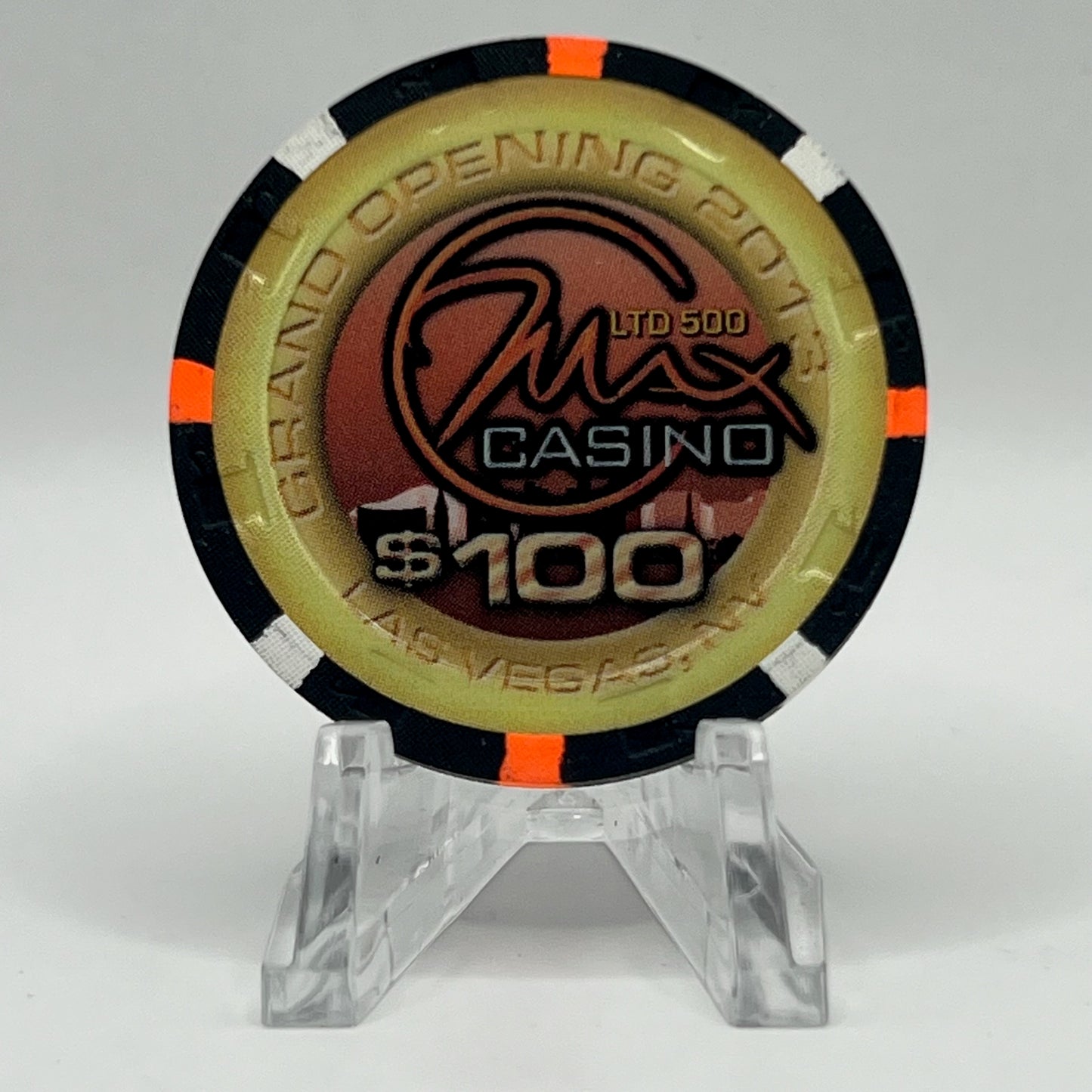 Max Casino Las Vegas Nevada Grand Opening 2013 LE $100 Casino Chip D1256