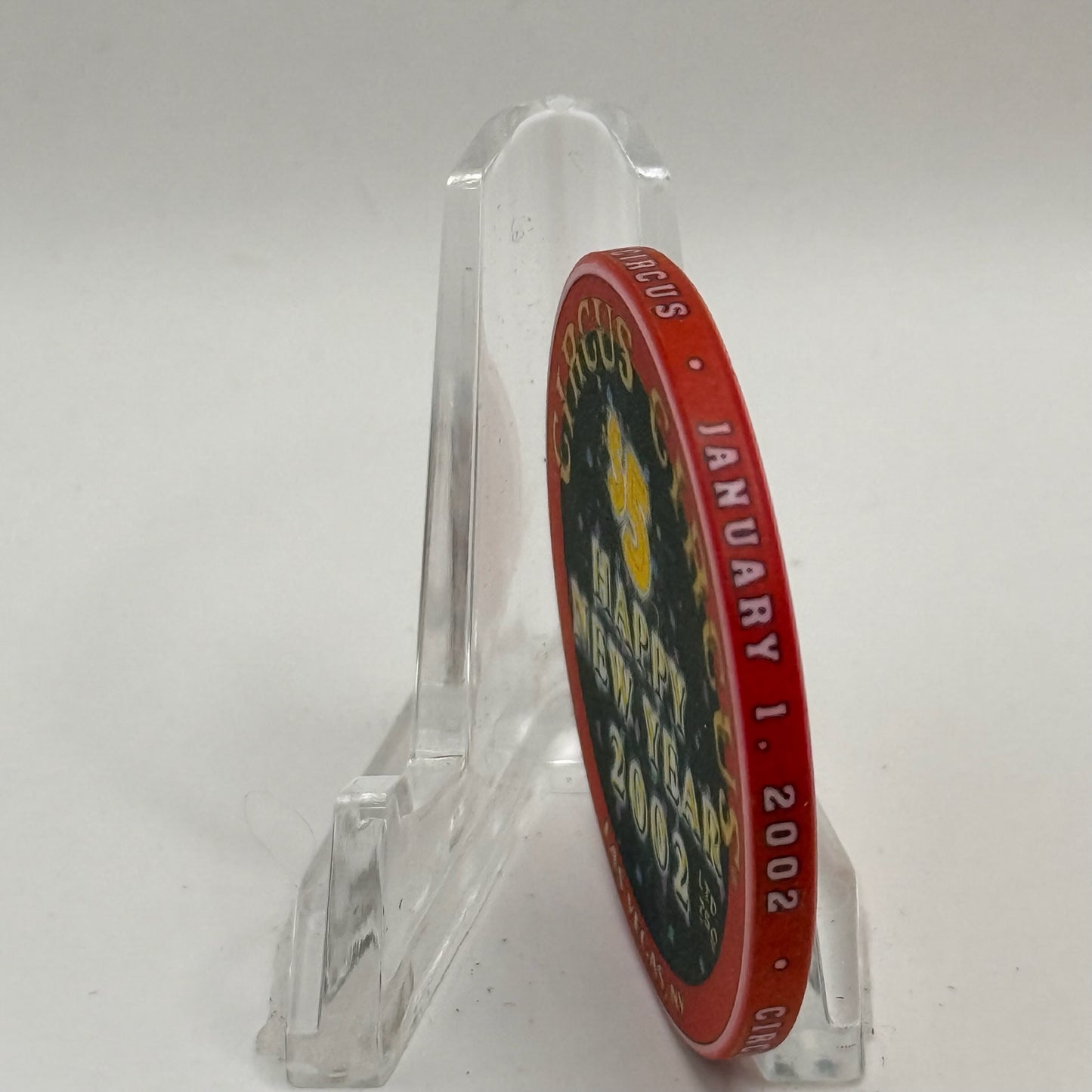 Circus Circus Las Vegas Nevada 2002 'Happy New Year' LE $5 Casino Chip E0256