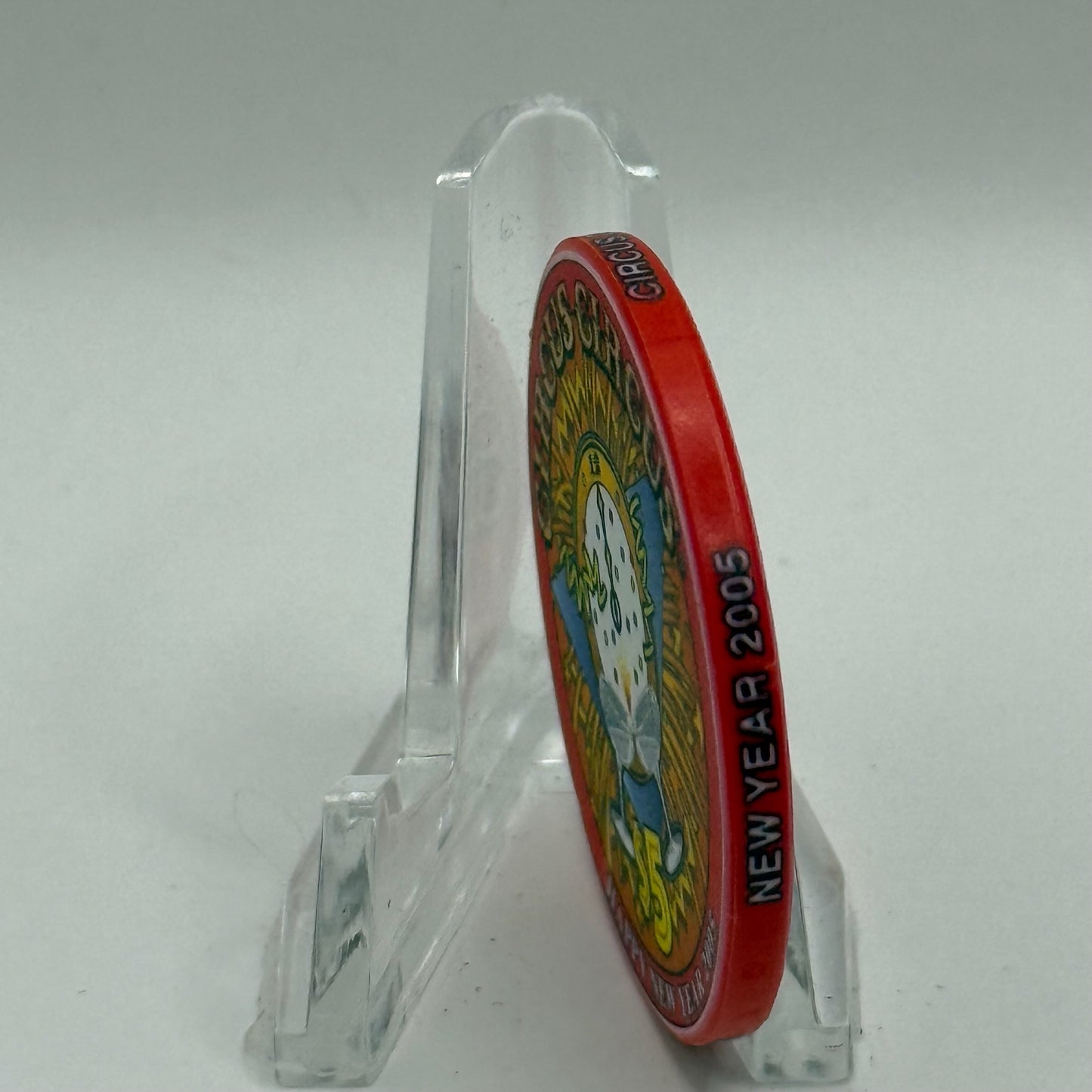 Circus Circus Las Vegas Nevada 2004 'New Year' LE $5 Casino Chip E4109
