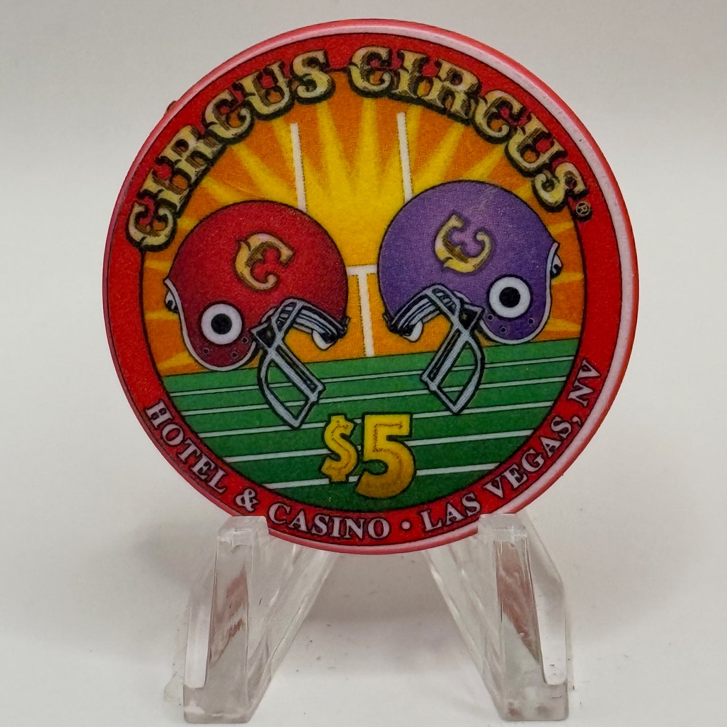 Circus Circus Las Vegas Nevada 2004 'Super Sunday XXXVIII' LE $5 Casino Chip E0258
