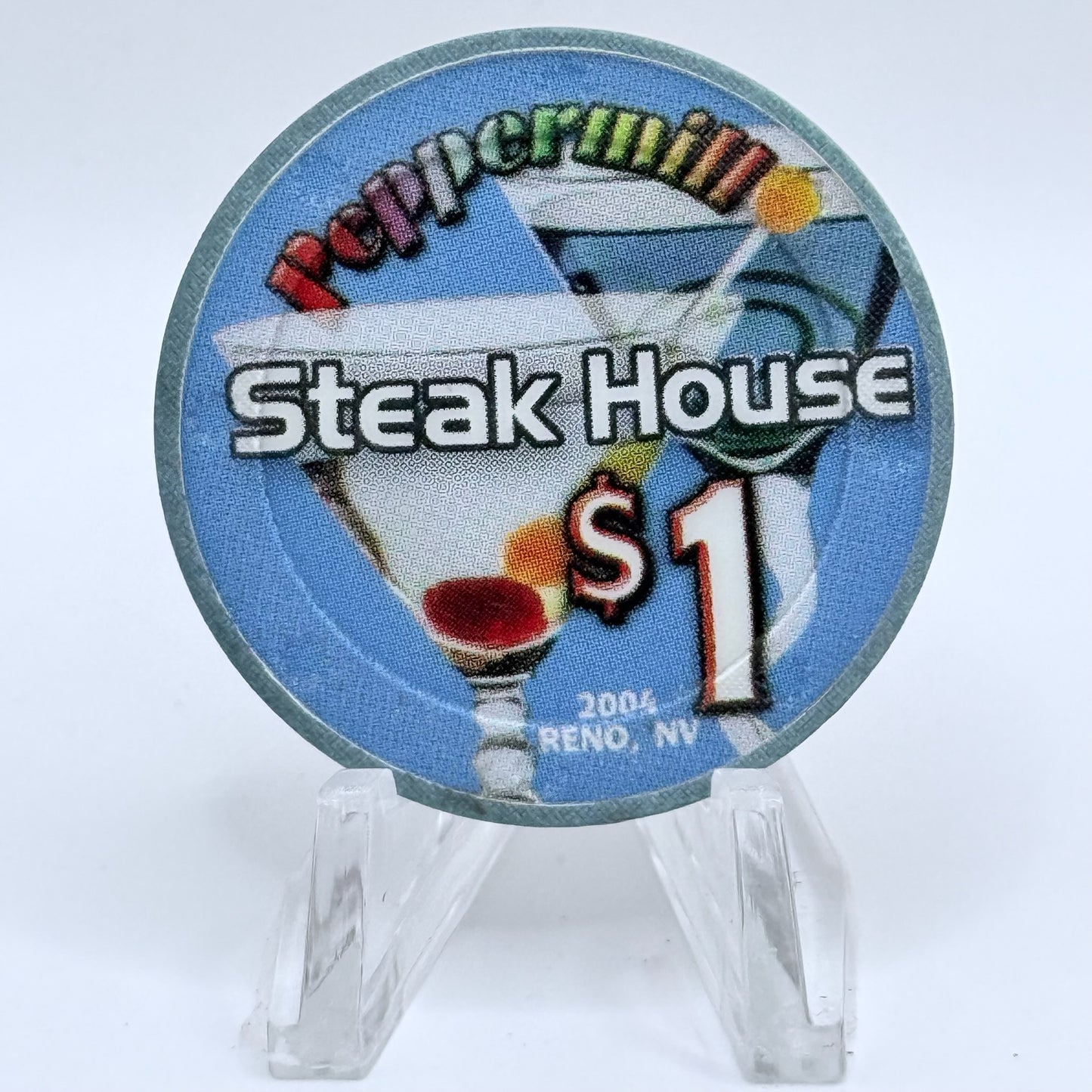 Peppermill Reno Nevada 2004 'Steak House' $1 Casino Chip E4083