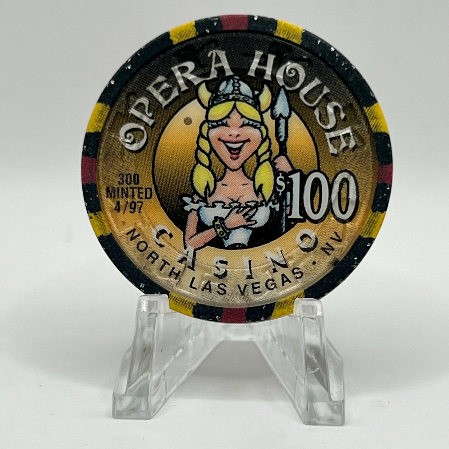 Opera House Casino N. Las Vegas Nevada 1997 LE $100 Casino Chip N8906