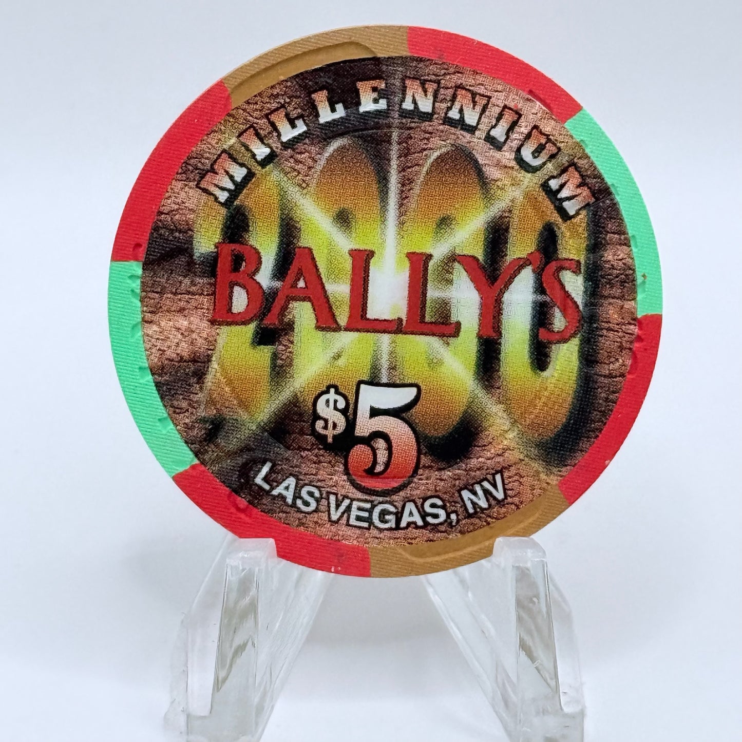 Bally's Las Vegas Nevada 1999 'Millennium' LE $5 Casino Chip V3689