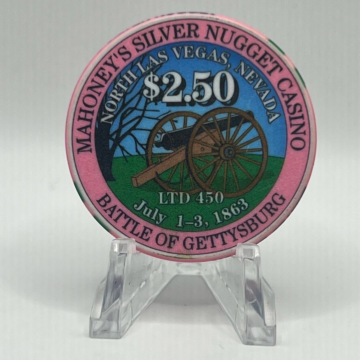 Mahoney's Silver Nugget N. Las Vegas Nevada 2002 LE $2.50 Casino Chip E2519