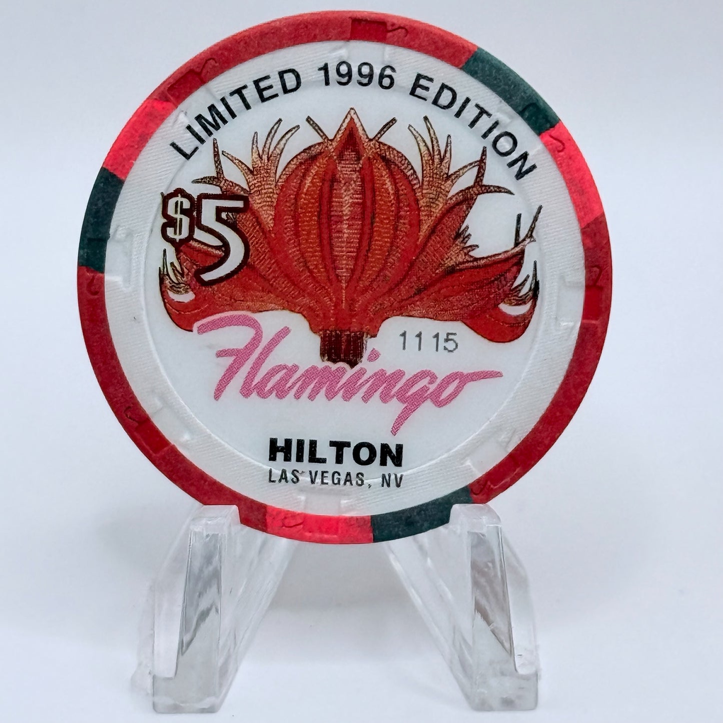 Flamingo Hilton Las Vegas Nevada 1996 'American Classic Car - Olds Cutlass Supreme' Series 2 LE $5 Casino Chip N8265