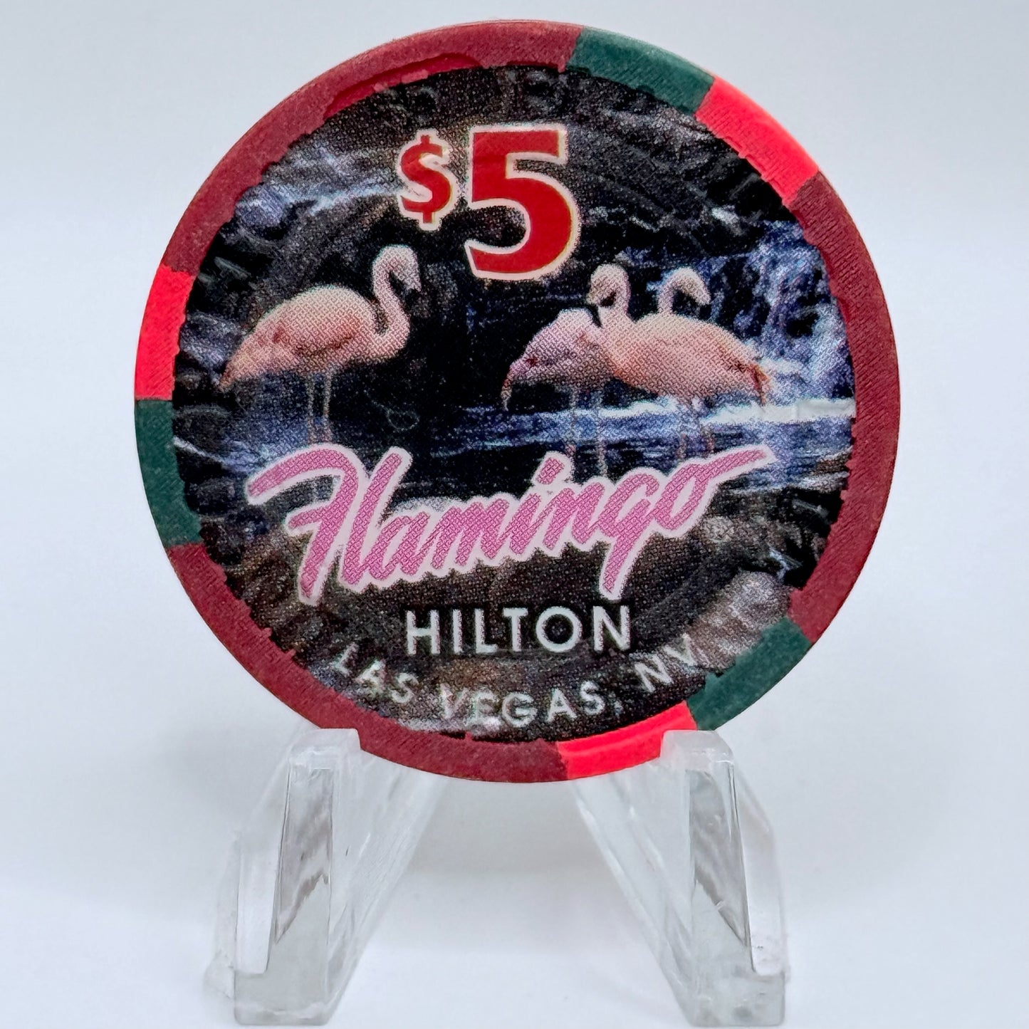 Flamingo Hilton Las Vegas Nevada 1995 $5 Casino Chip N4590