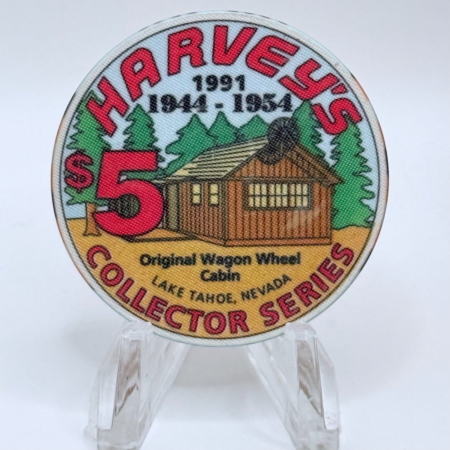 Harvey's (Wagon Wheel) Lake Tahoe Nevada 1991 LE $5 Casino Chip N0640