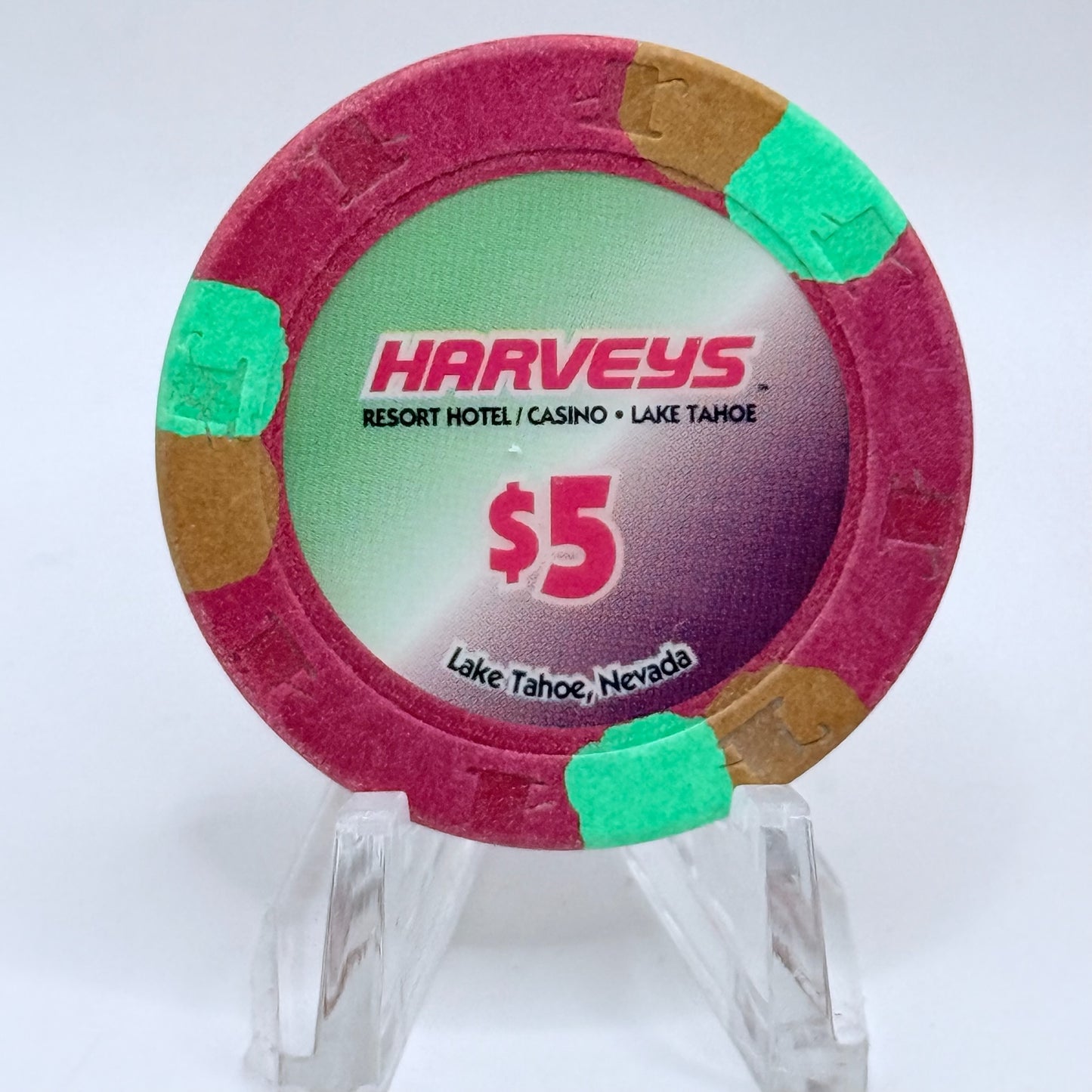 Harvey's (Wagon Wheel) Lake Tahoe Nevada 2000 $5 Casino Chip E6029
