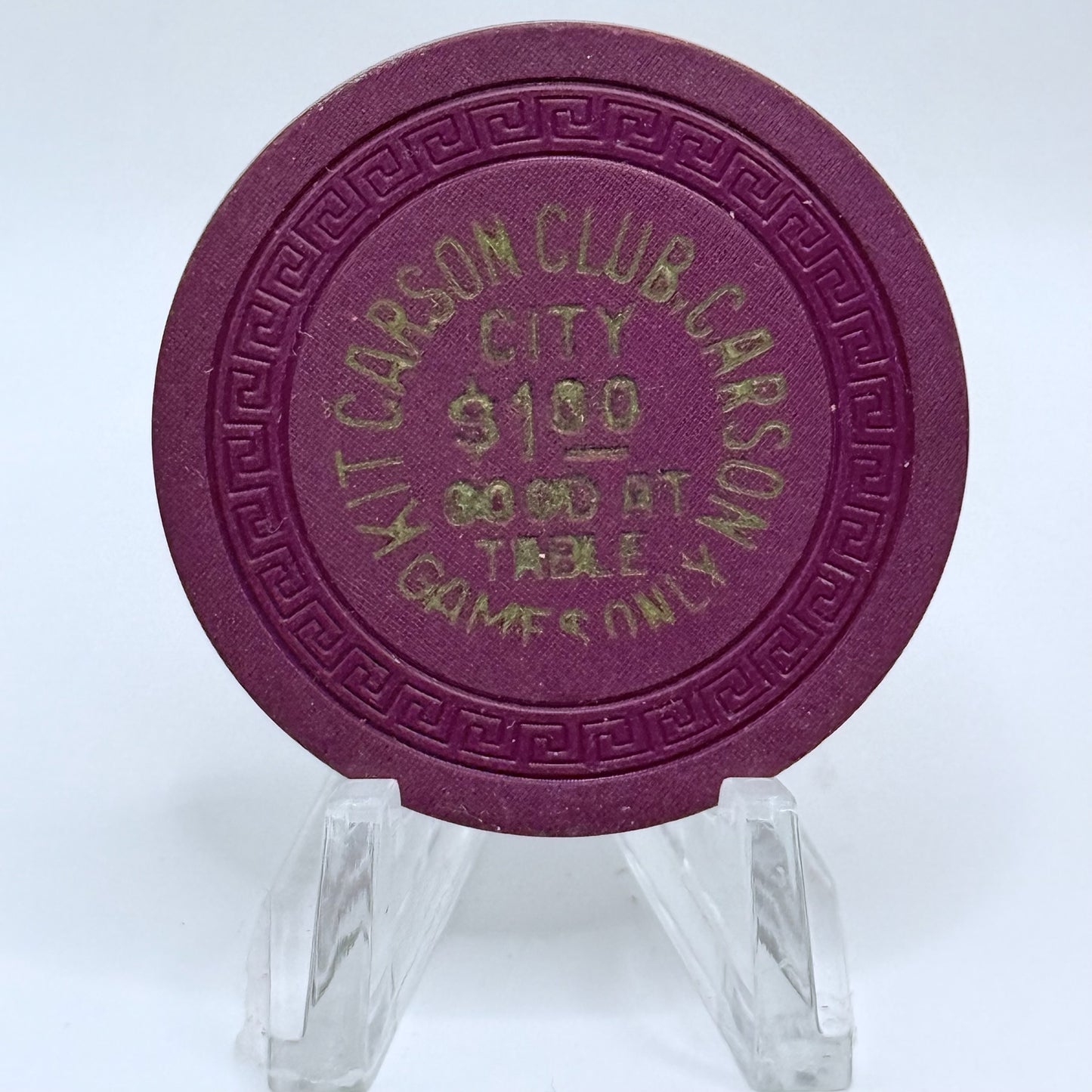 Kit Carson Club Carson City Nevada 1960s $1 Casino Chip N5209
