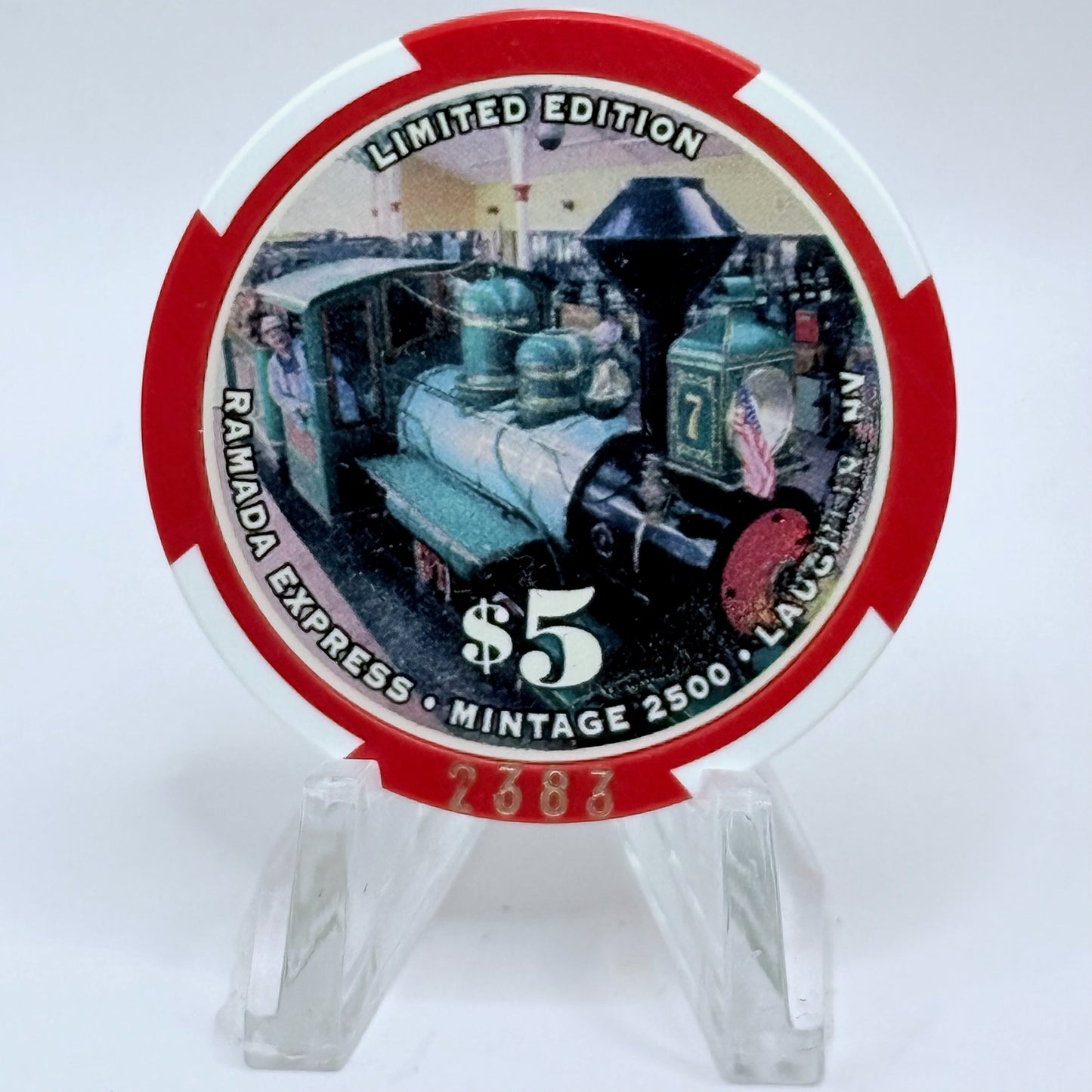 Ramada Express Laughlin Nevada 1999 'St. Patrick's Day' LE $5 Casino Chip V3248
