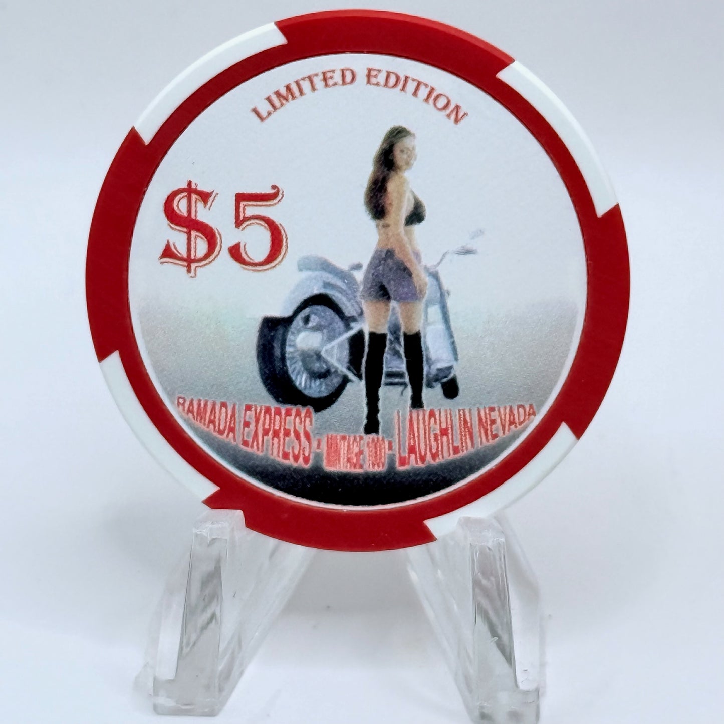 Ramada Express Laughlin Nevada 2004 'Laughlin Run' LE $5 Casino Chip E3246